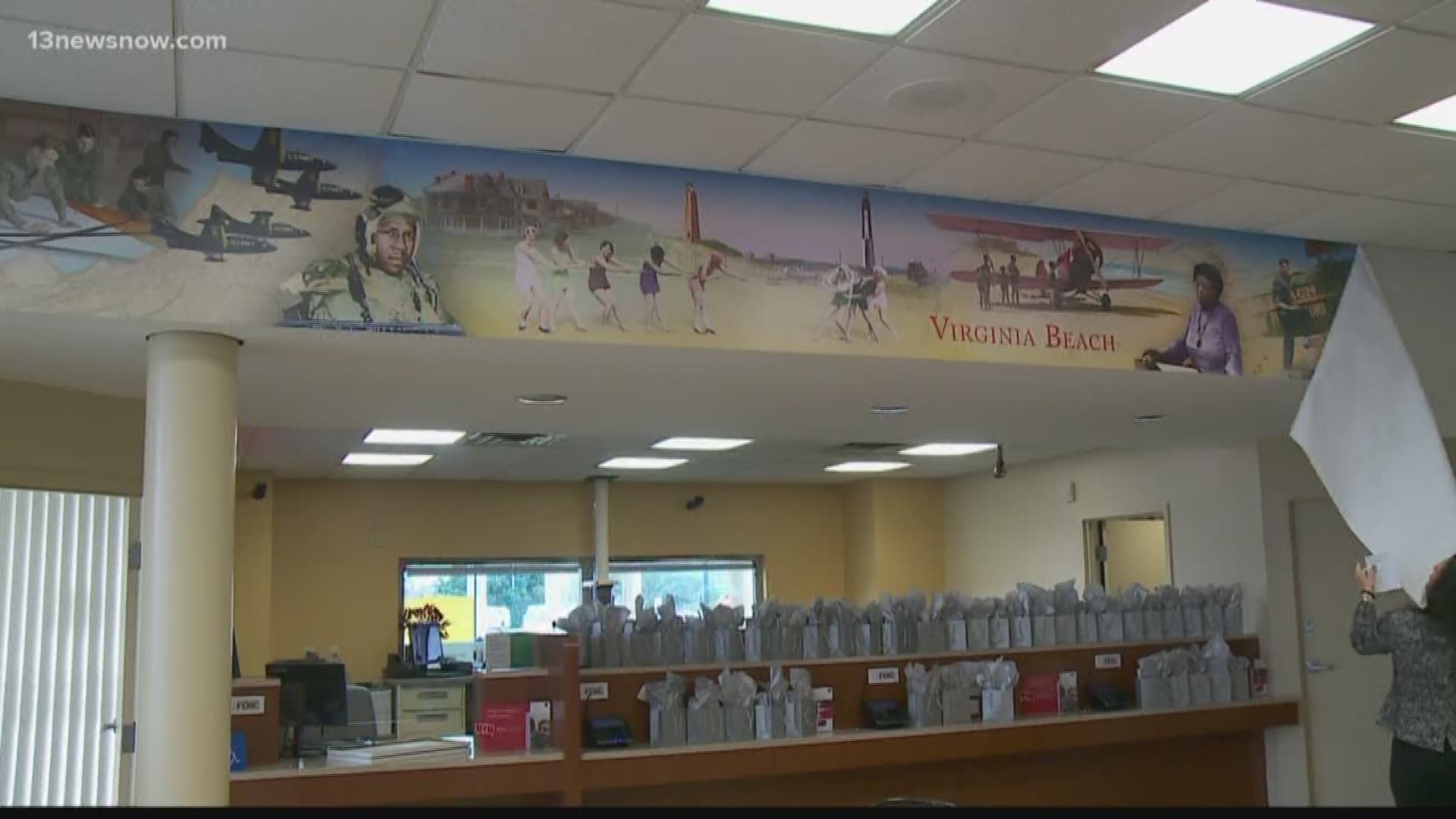 A Wells Fargo in Virginia Beach worked with historians to create a mural and honor the area's history.