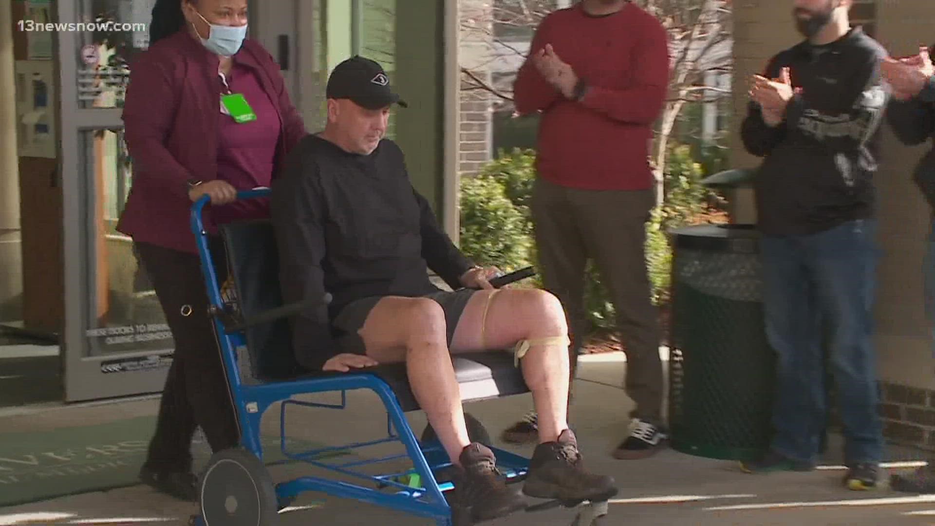 Chesapeake Senior Deputy Scott Chambers is officially back home with his family after a week in the hospital.