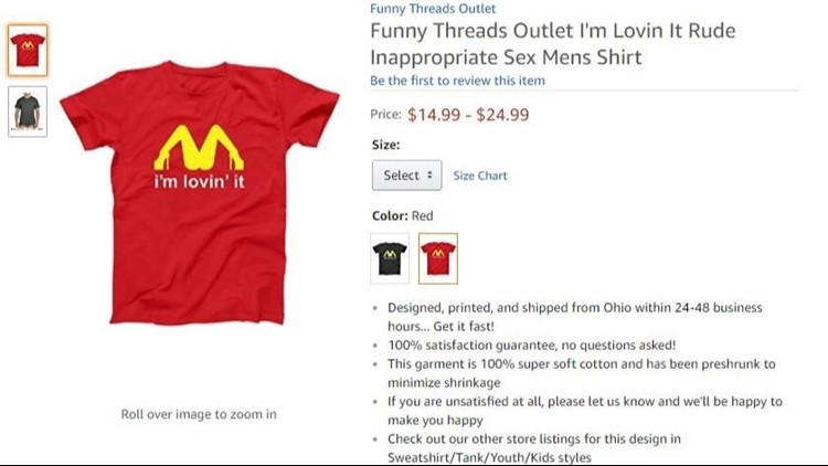 School Staff Wasn T Lovin T Shirt With Racy Take On Mcdonald S Golden Arches 13newsnow Com