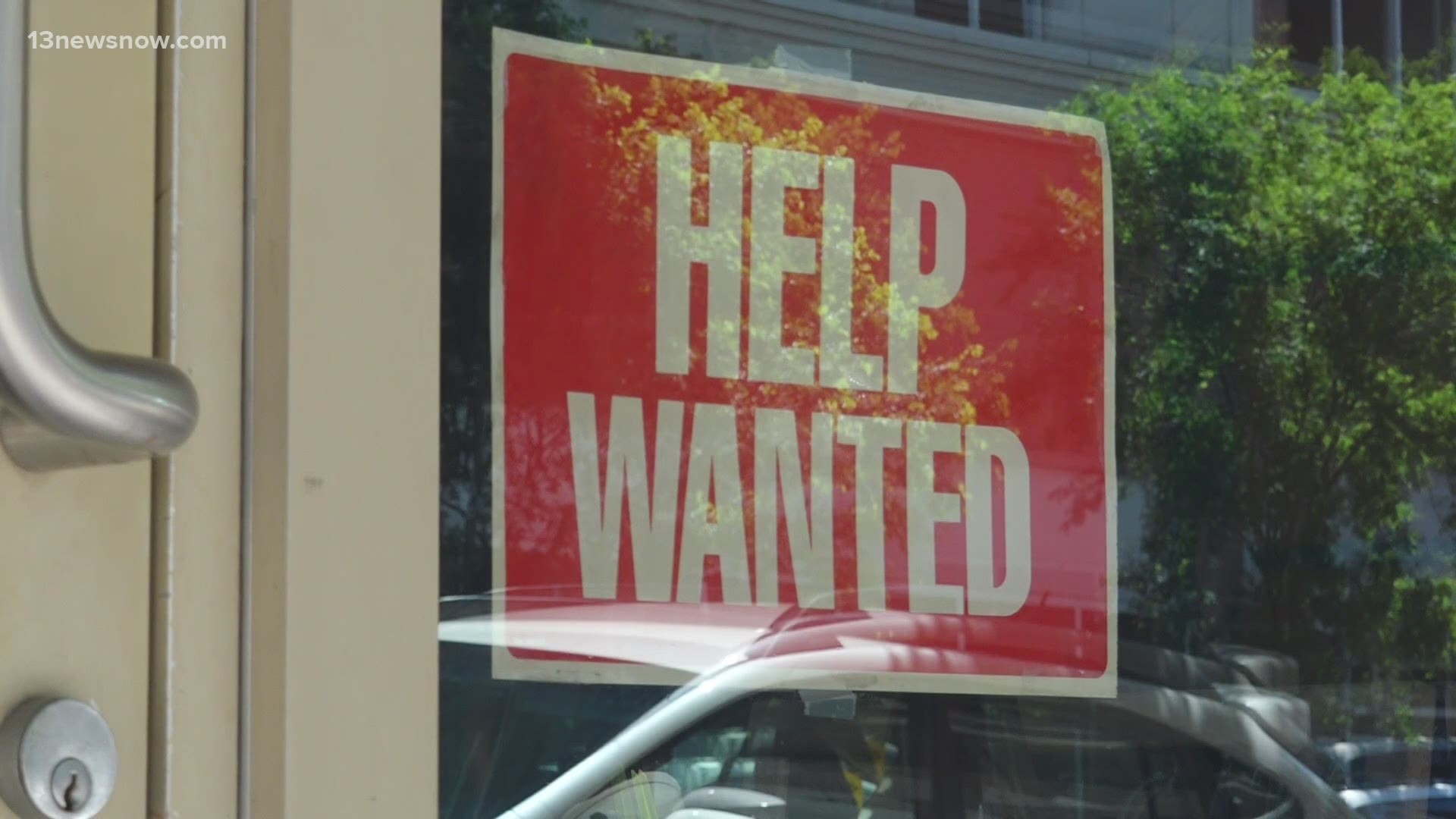 In late May, about 20 businesses in Town Center were looking to hire more people to work.