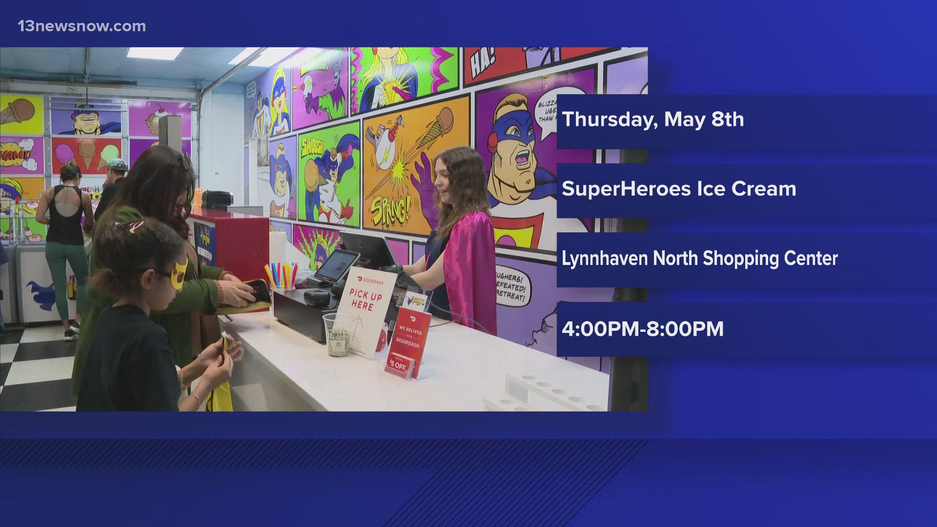 A Virginia Beach ice cream shop will hold a fundraiser for the Thornhill family.