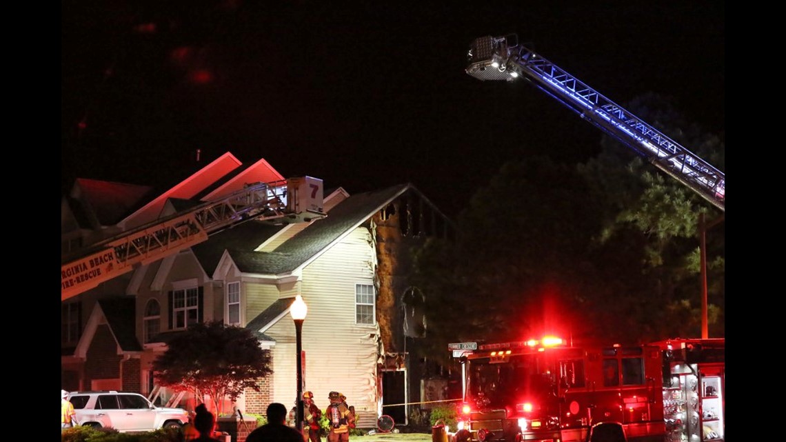 PHOTOS Two people displaced after 22 Virginia Beach firefighters