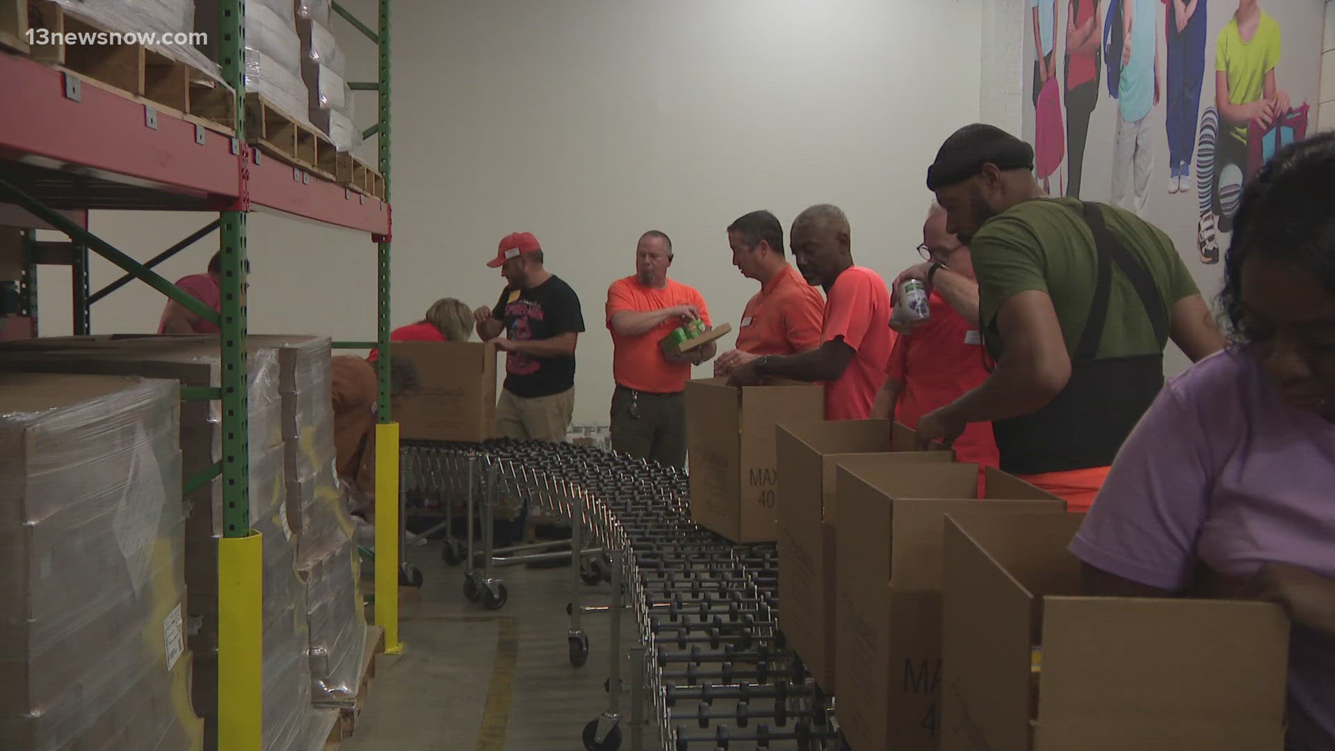 September is hunger action month, and the Foodbank of Southeastern Virginia and the Eastern Shore packed hundreds of food boxes for seniors in need.