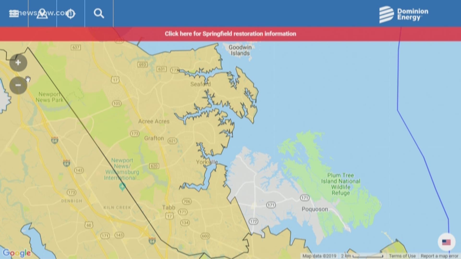 Power outages hit Hampton Roads area after storms