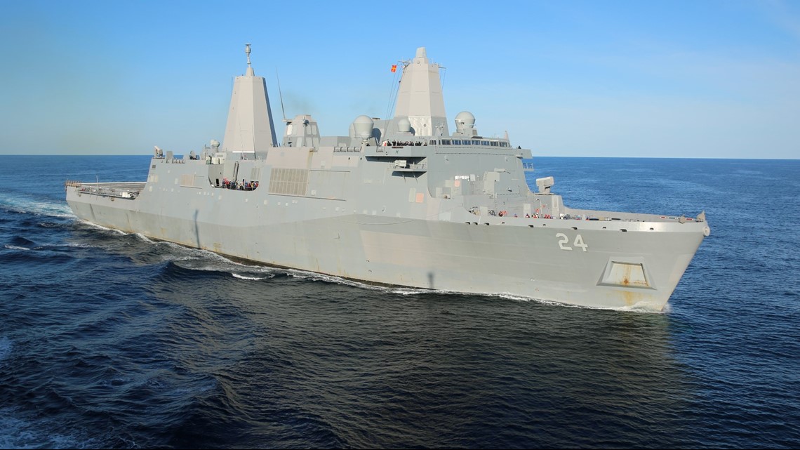 USS Arlington leaves for Fleet Week | 13newsnow.com