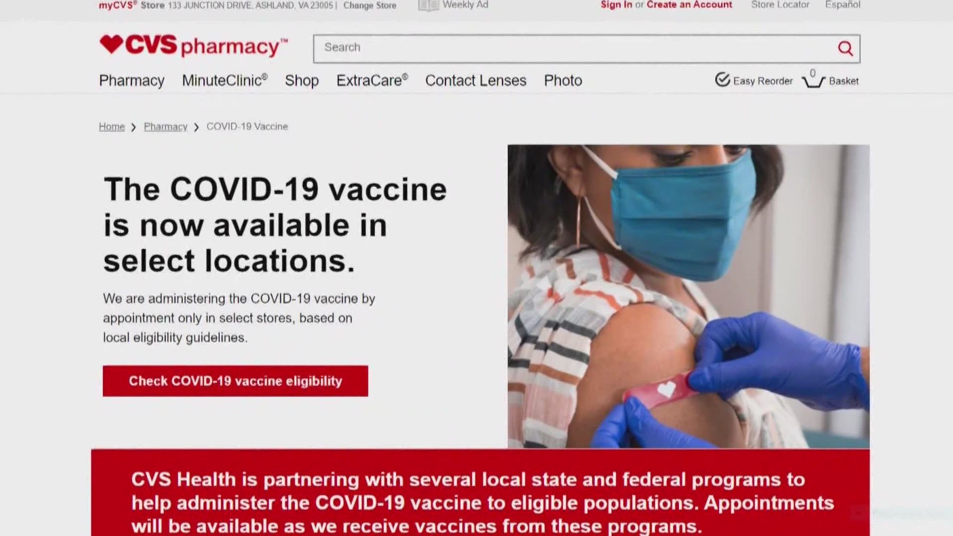 Cvs Website Shows Covid 19 Vaccine Appointments Are Fully Booked This Week 13newsnow Com