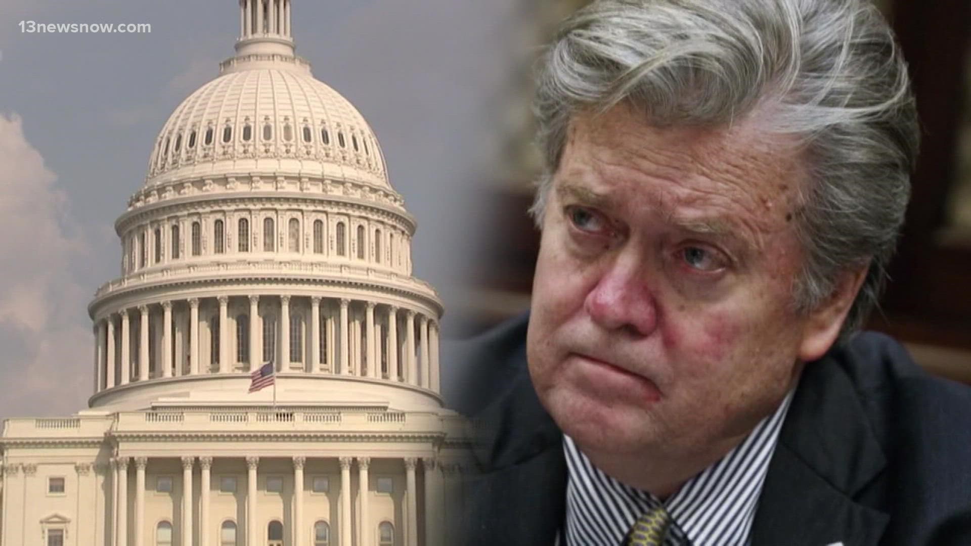 Bannon is facing criminal charges for refusing to comply with a subpoena from the congressional committee investigating the deadly January 6 attack on the capitol.