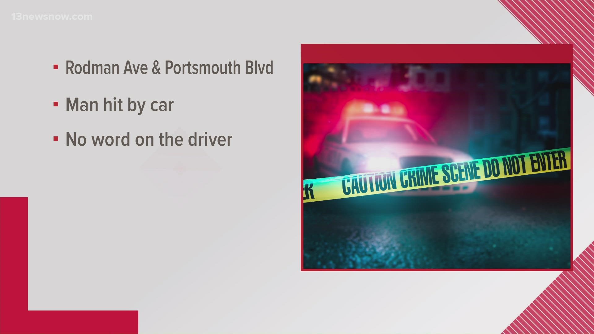 The crash happened near the intersection of Rodman Avenue and Portsmouth Blvd.