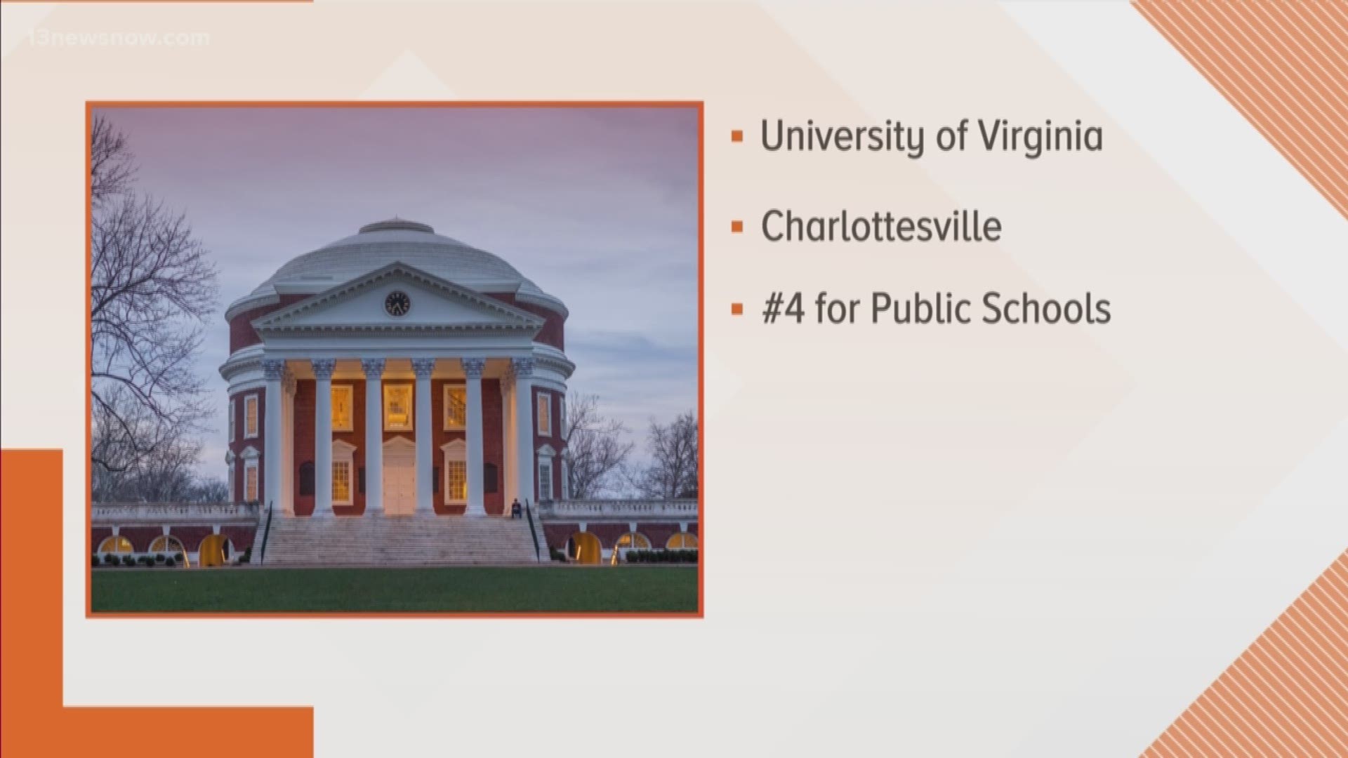 US News and World Report has released its annual list of the top public schools in the country, and five Virginia schools made the top 100.