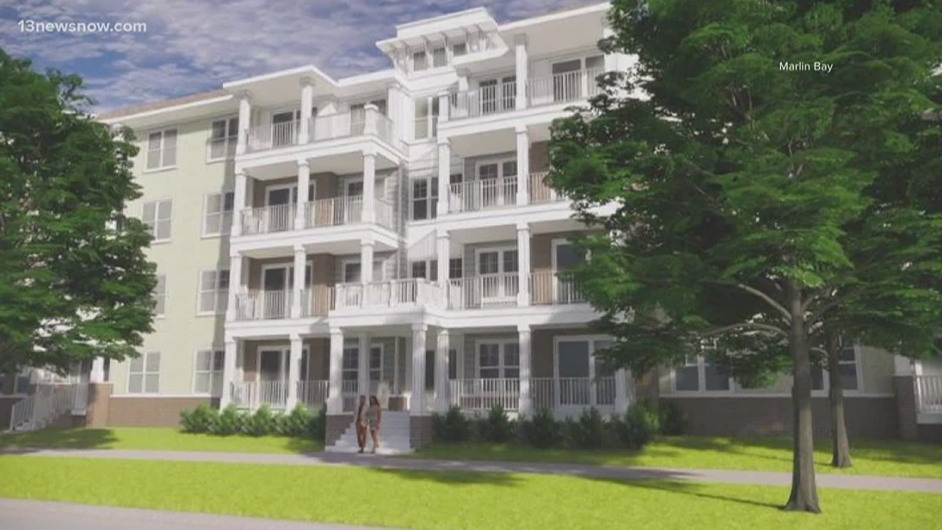 A developer wants to build an apartment building with a pool and parking garage on Shore Drive near Marlin Bay Drive. Community members push back on the plans.