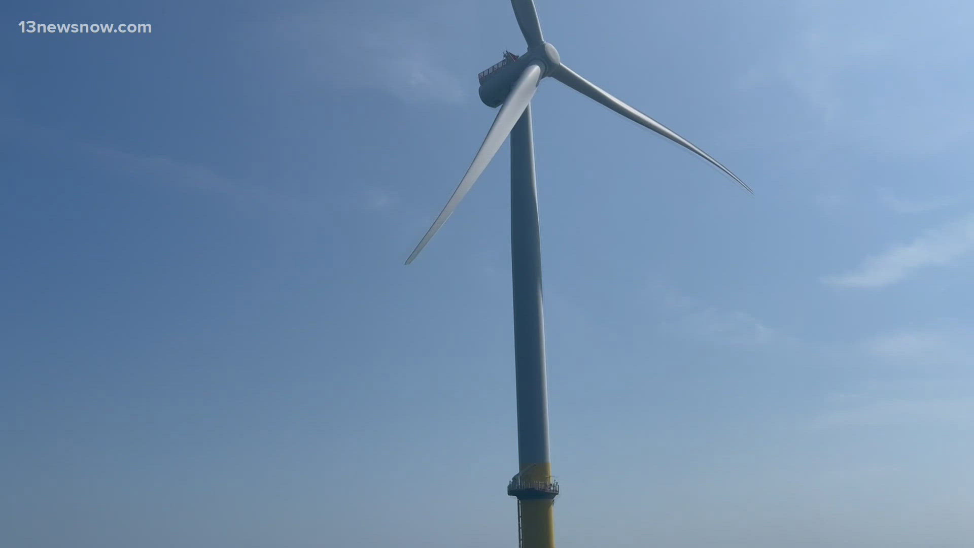 Those are vertical steel cylinders on the sea floor to support the wind turbine generators.