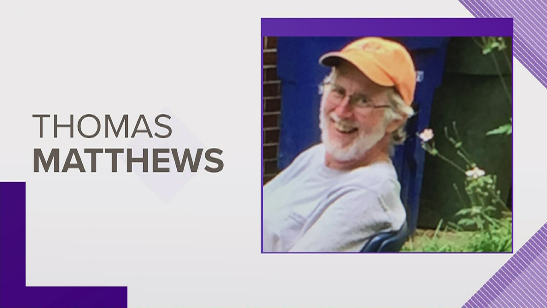 The Gloucester Sheriff's office found the body of Thomas Matthews on May 7, 2020. He was said to be suffering from anxiety and depression when he went missing.