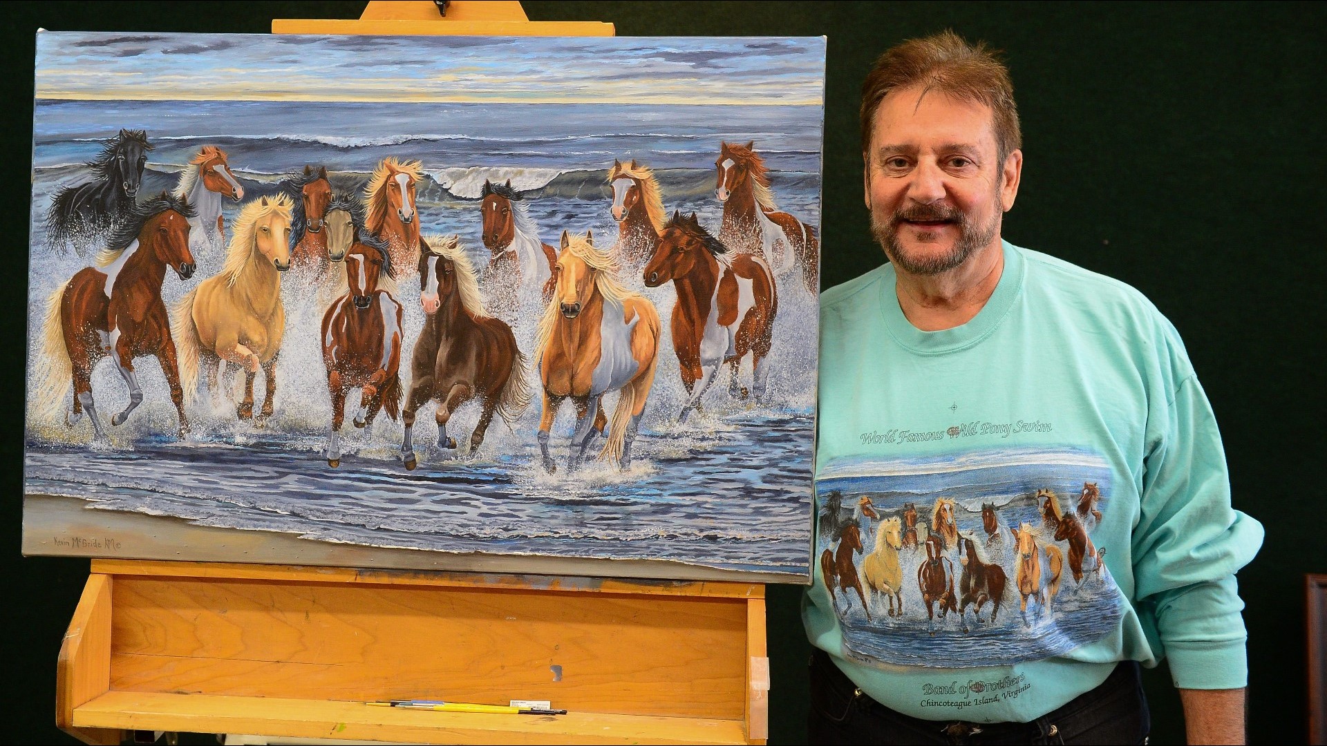 Chincoteague artist Kevin McBride creates 35th Pony Penning poster