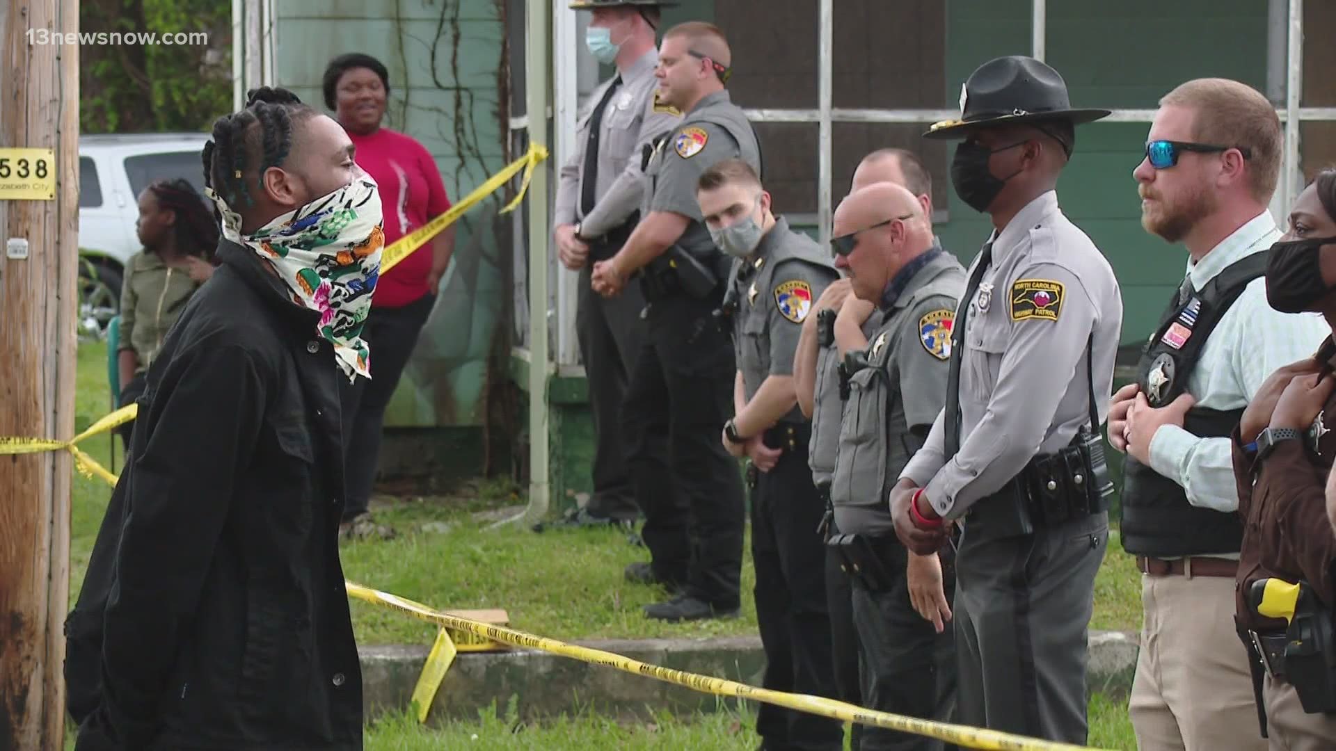 The community is demanding answers, after a Pasquotank County Sheriff's deputy shot and killed a man Wednesday while serving a search warrant.