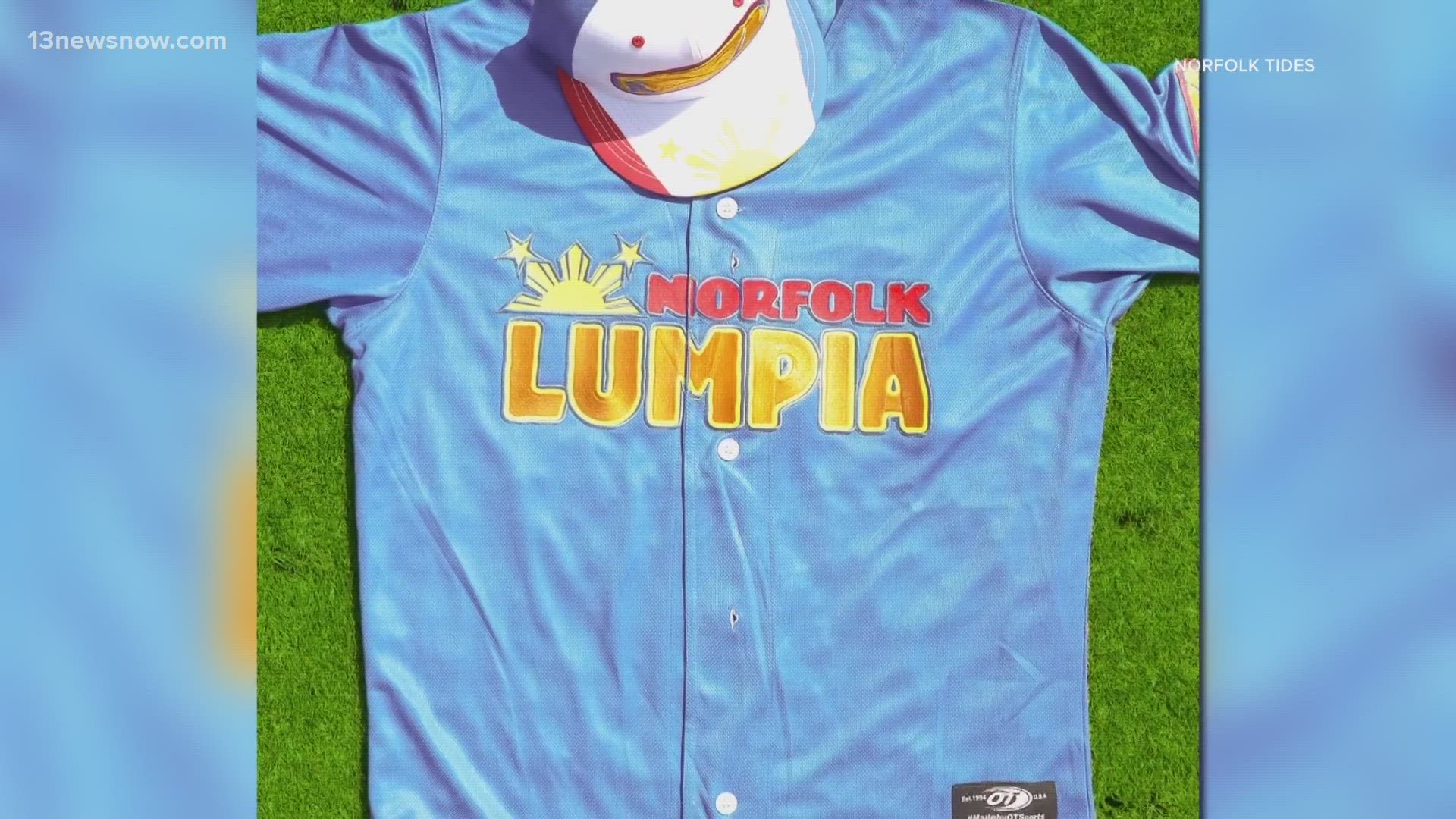 The Norfolk Tides played as Norfolk Lumpia during the Saturday game against the Gwinnett Stripers.