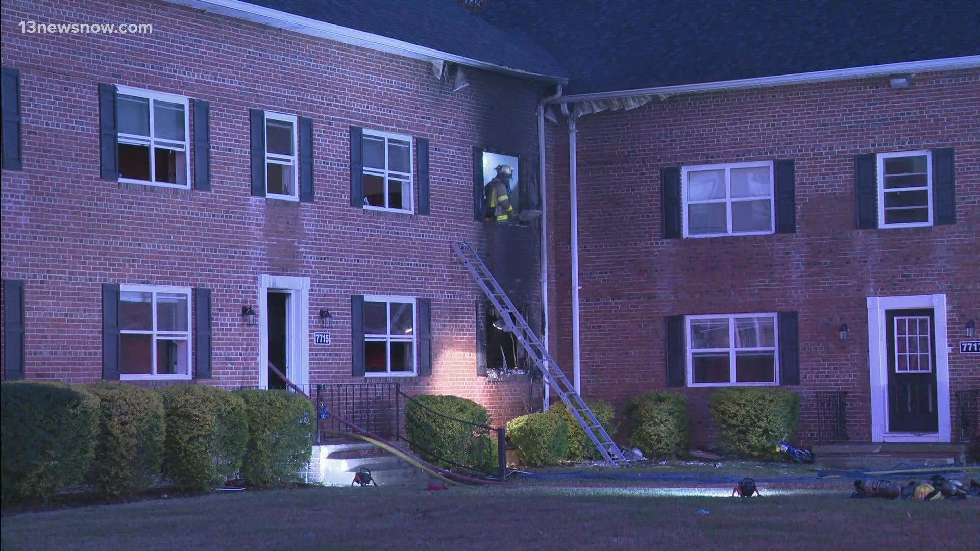 Norfolk Fire-Rescue responded to an apartment fire that occurred on 7715 Restmere Road. Seven residents were displaced from there.