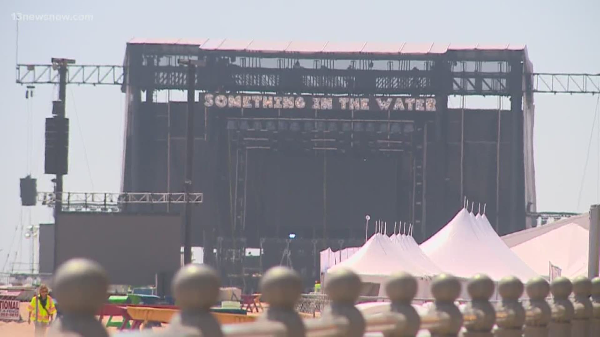 Things are starting to come together at the Oceanfront as organizers prepare for what's expected to be the largest event in Virginia Beach's history.