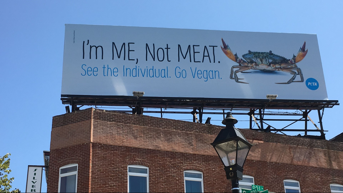 PETA billboard challenges views on eating crab | 13newsnow.com