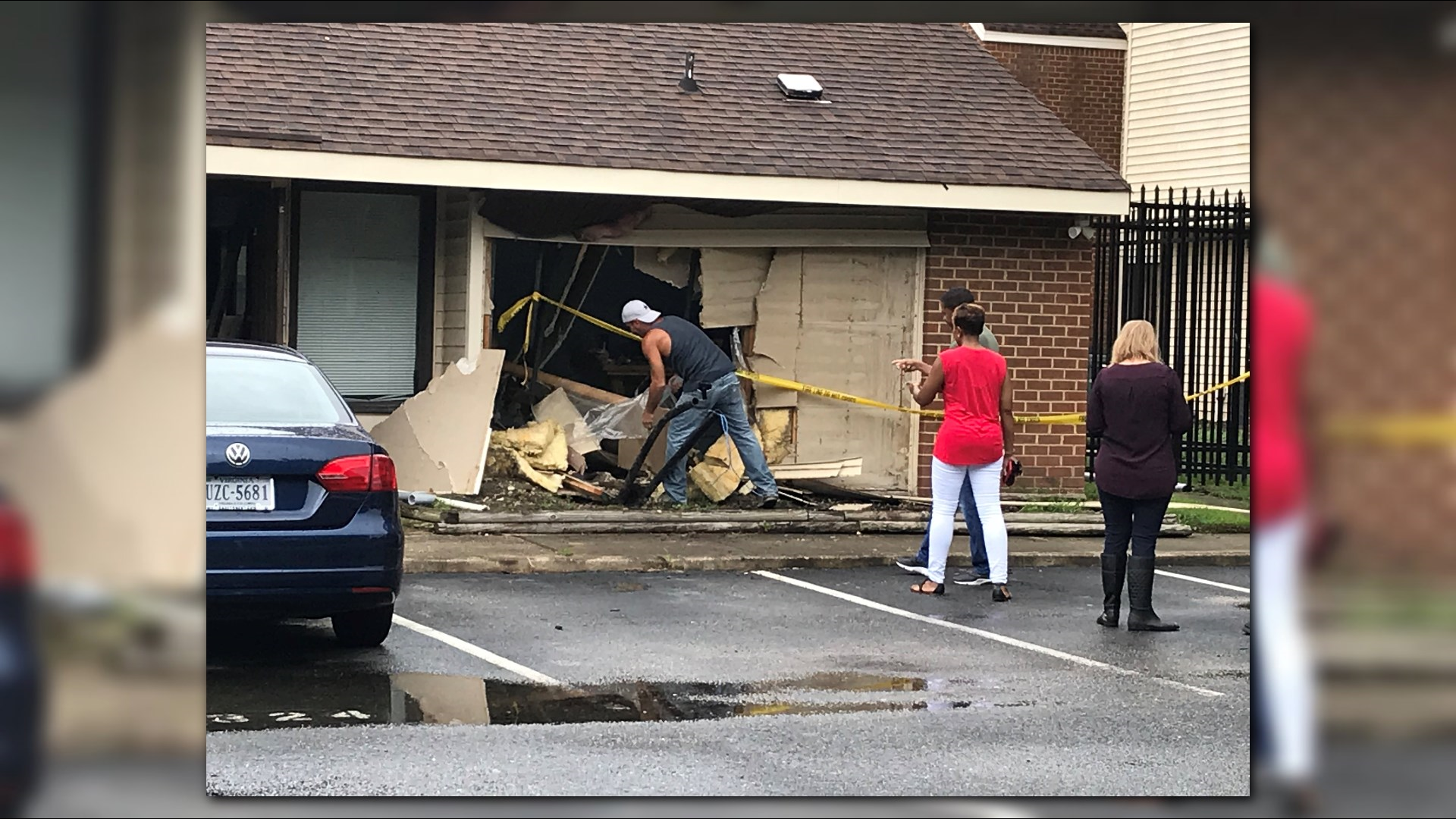 Hampton Fire says building unsafe to occupy after car rams it ...