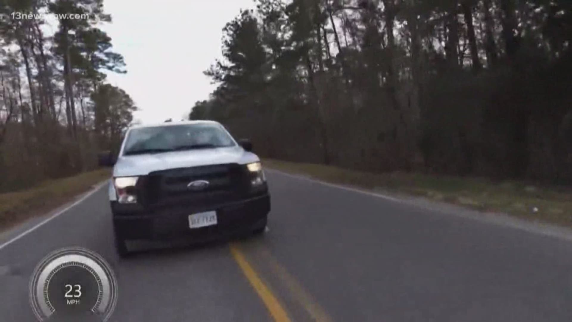 A cyclist in York County said a truck driver tried to intimidate him, possibly run him off the road and he caught the whole thing on video.