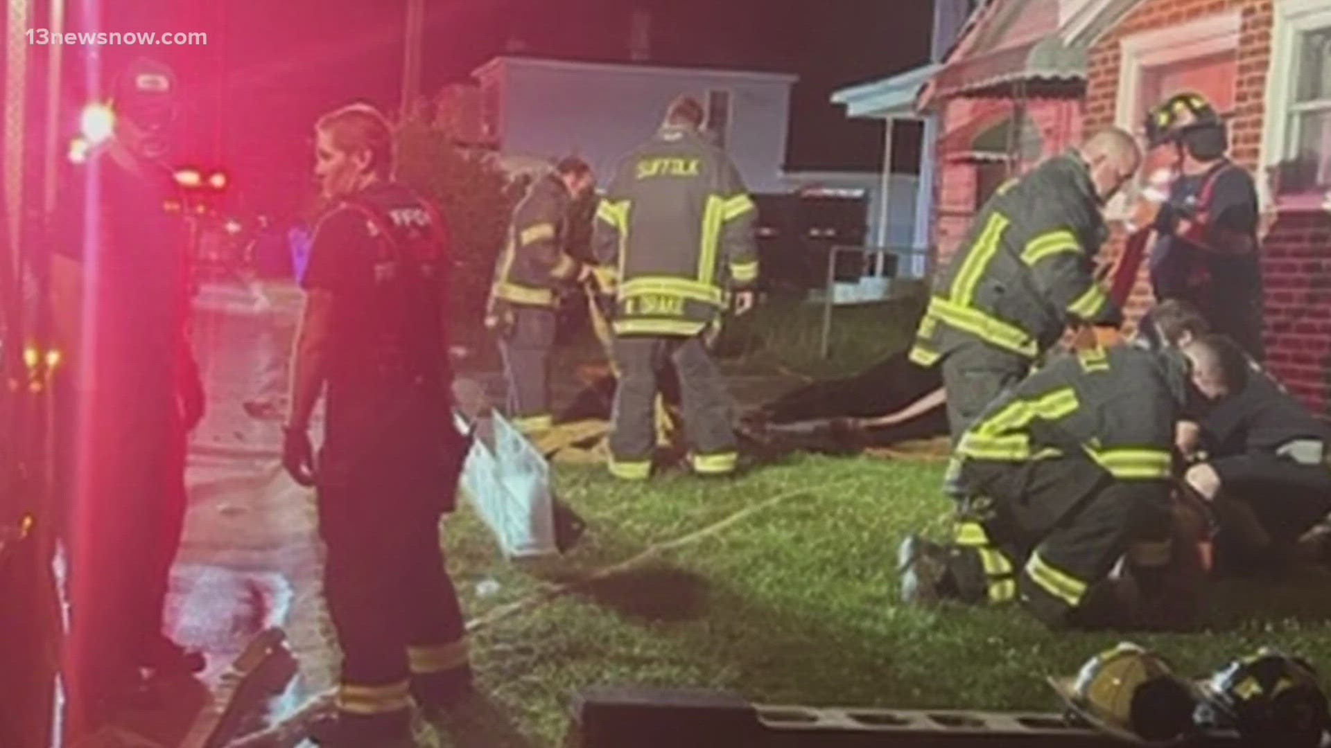 Three people are displaced after a fire broke out in Suffolk last night.