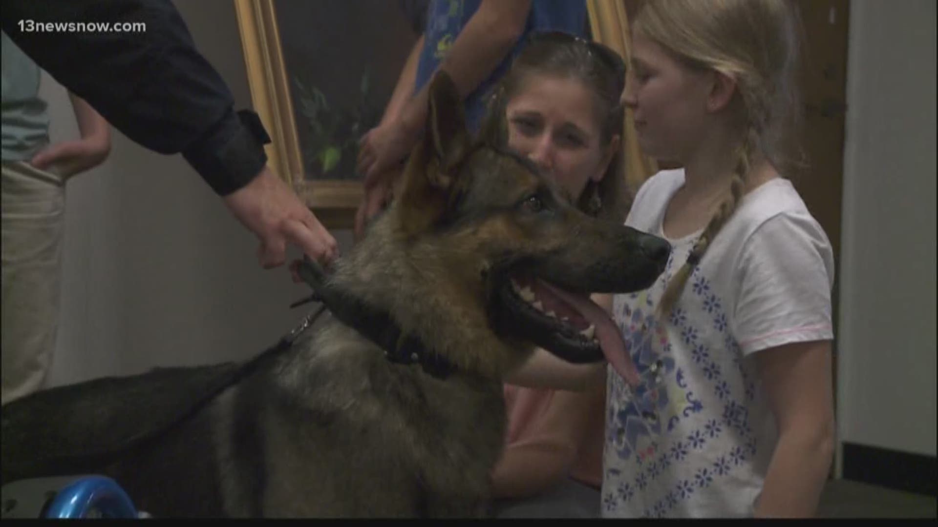 Hampton City Council also accepted a brand-new police dog, donated from Connecticut.
