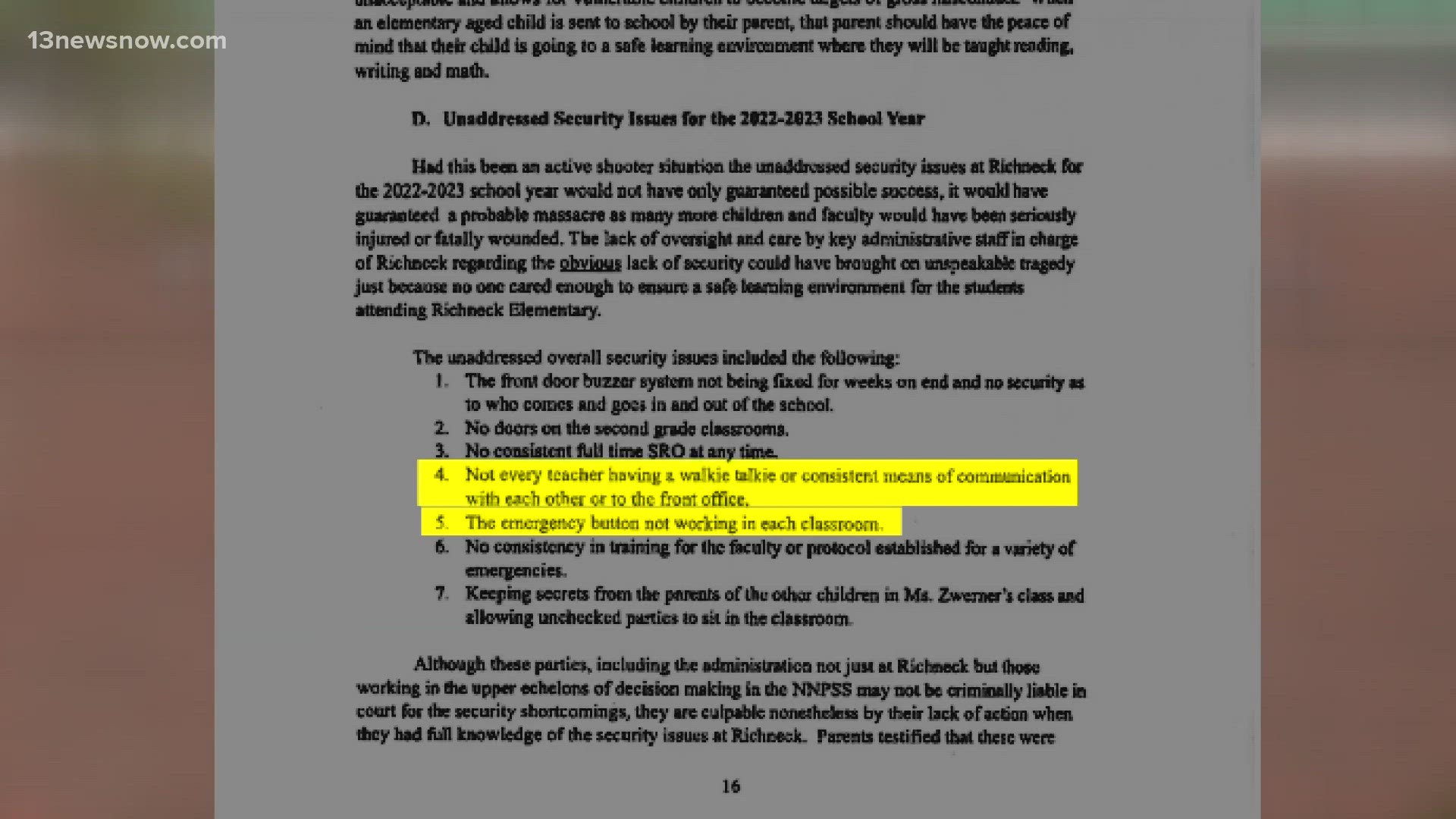 The 30-page report details that school leadership was overlooking serious security protocol.