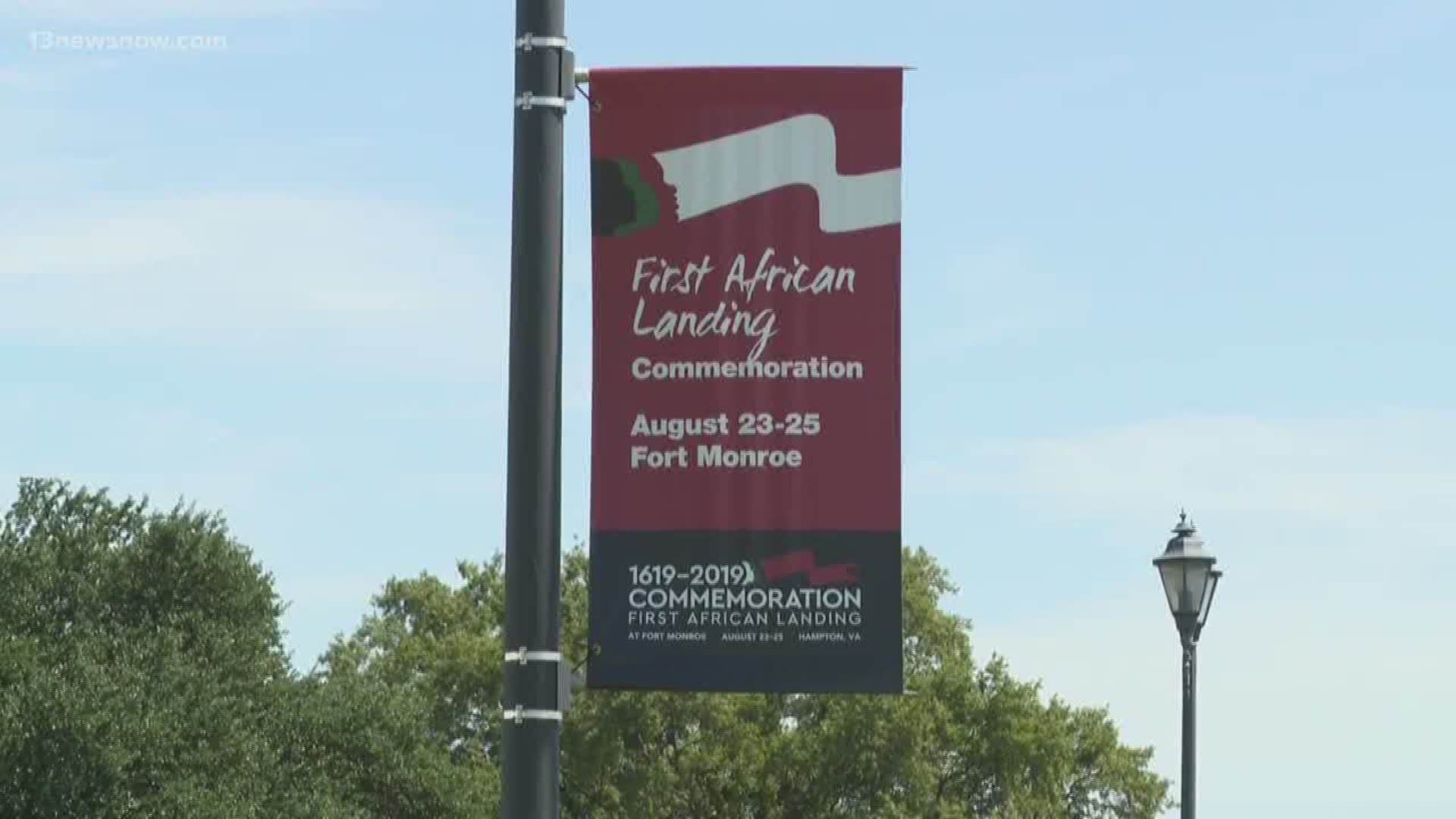 In 1619, the first documented Africans arrived in English North America at Fort Monroe. Hampton is holding a ceremony to commemorate the 400th anniversary.