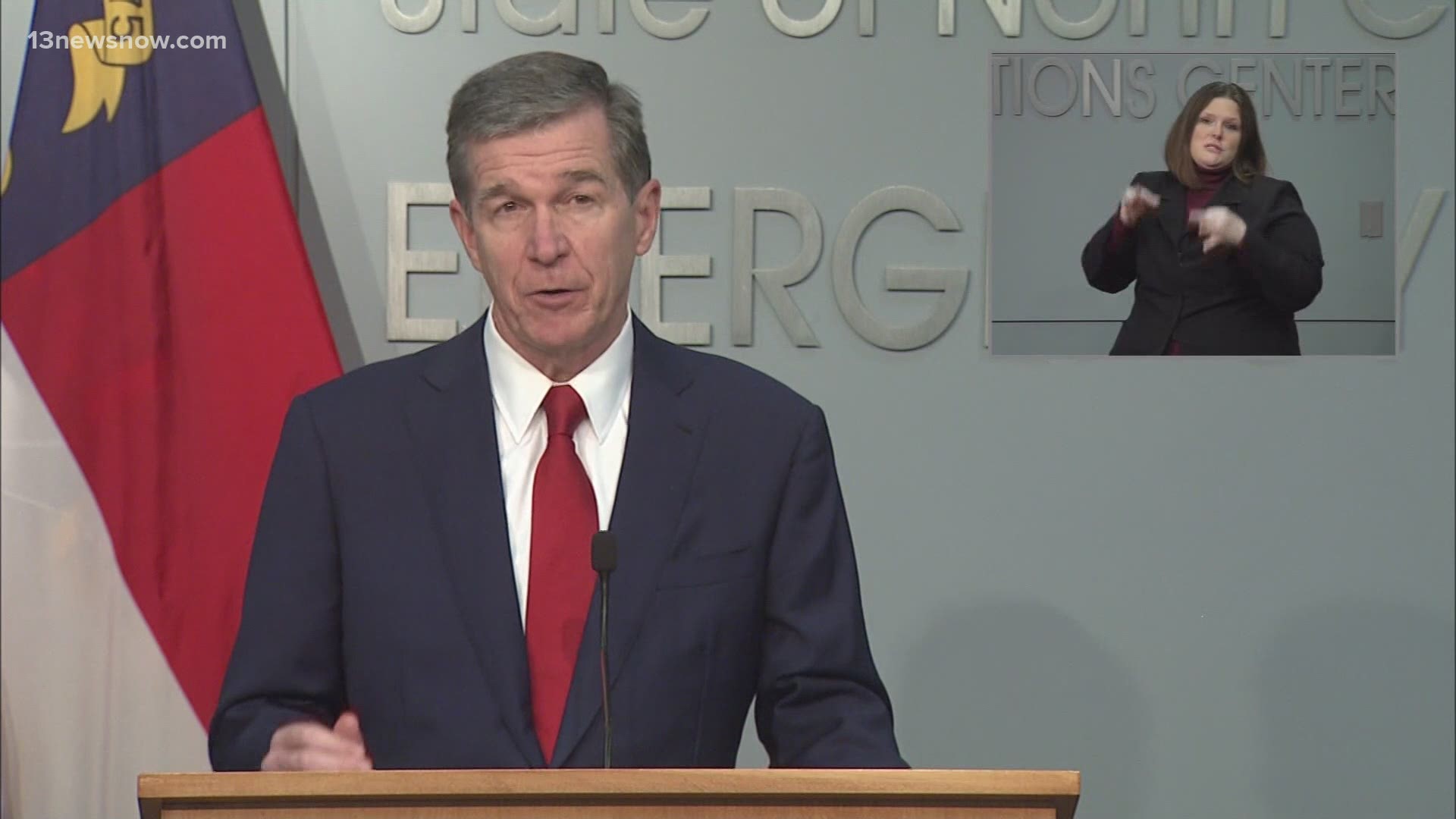 NC Gov. Roy Cooper says health care workers will get the vaccine first.