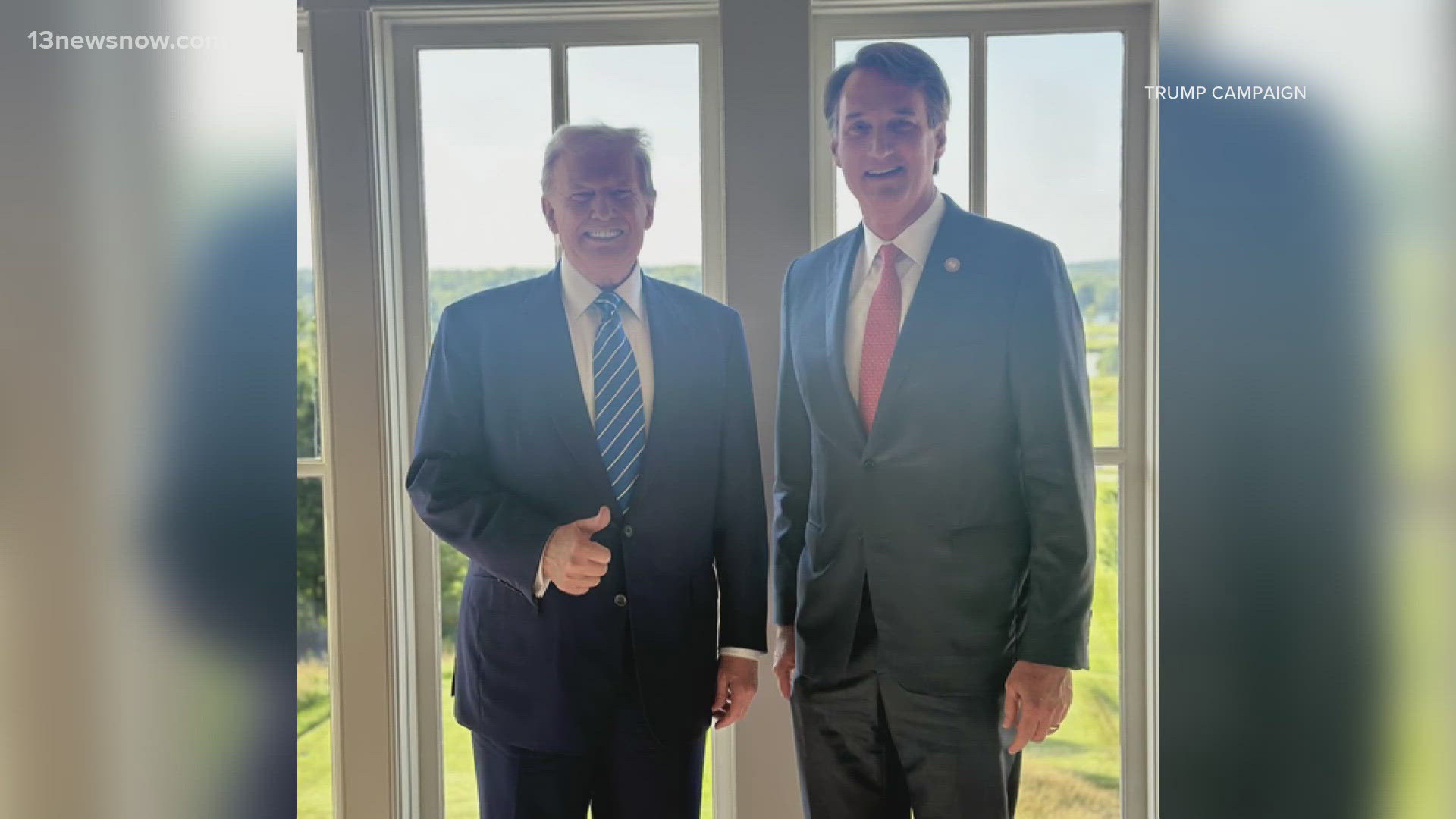 Governor Glenn Youngkin also confirmed he met with former president Donald Trump yesterday after this picture of the two began circulating on social media.