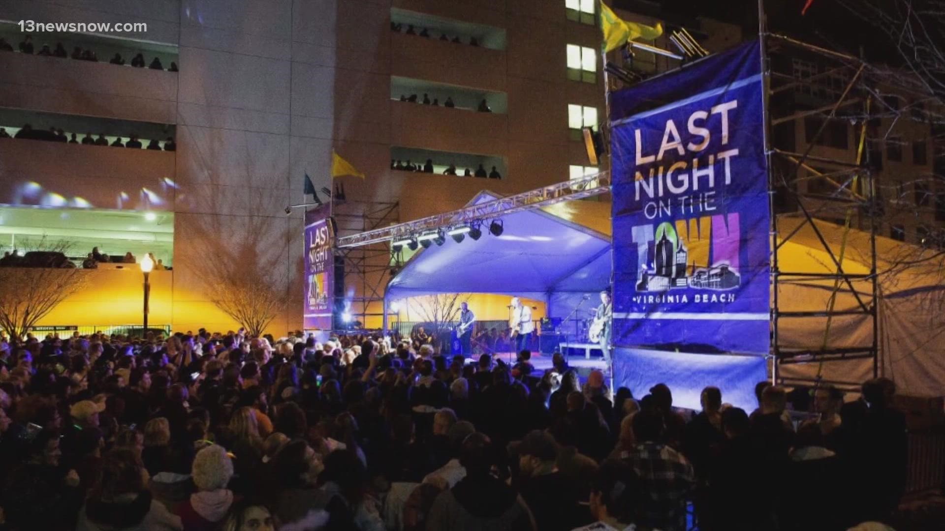 Celebrating its 9th year is the "Last Night on the Town" event at Virginia Beach Town Center.