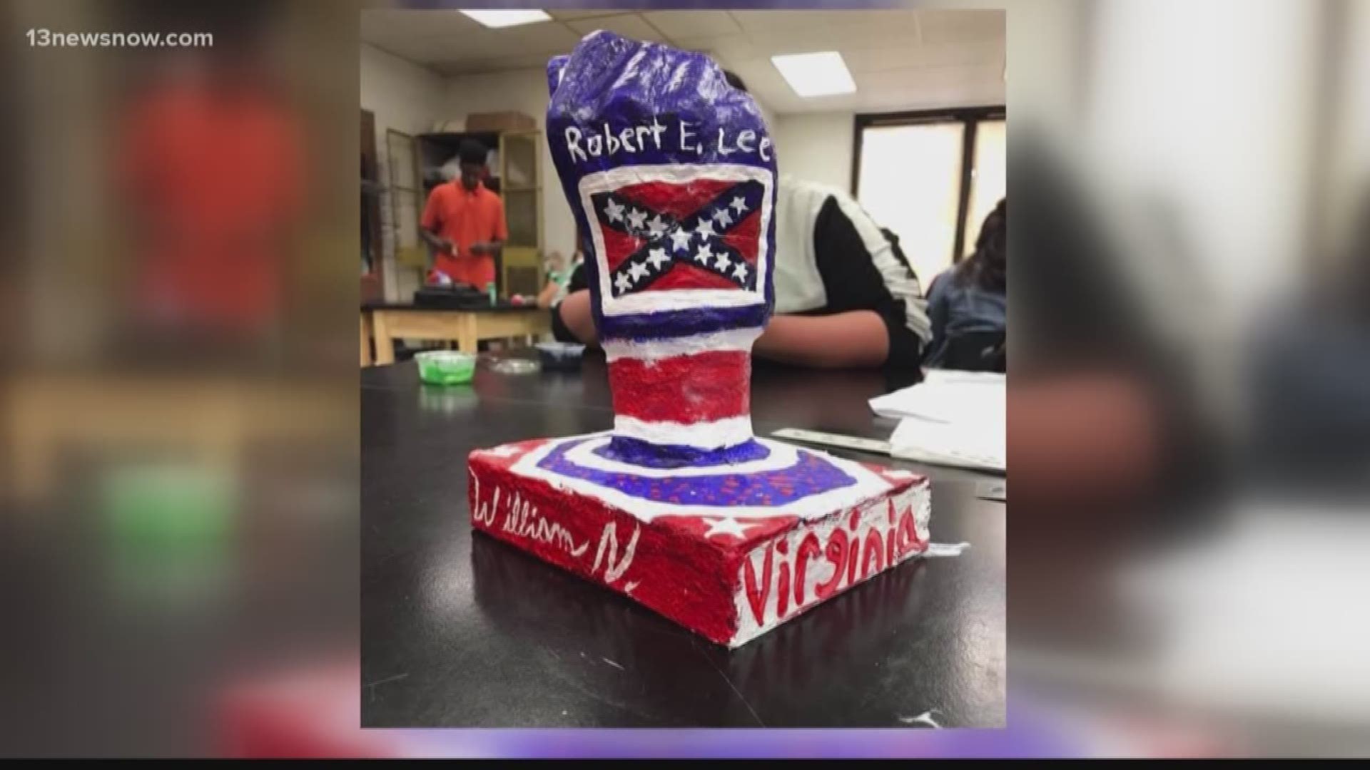A high school student on the Eastern Shore sticks up for his controversial project.