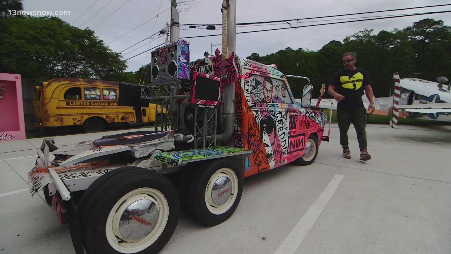 Local car enthusiasts built a special truck just to show love for the Virginia Beach music festival.