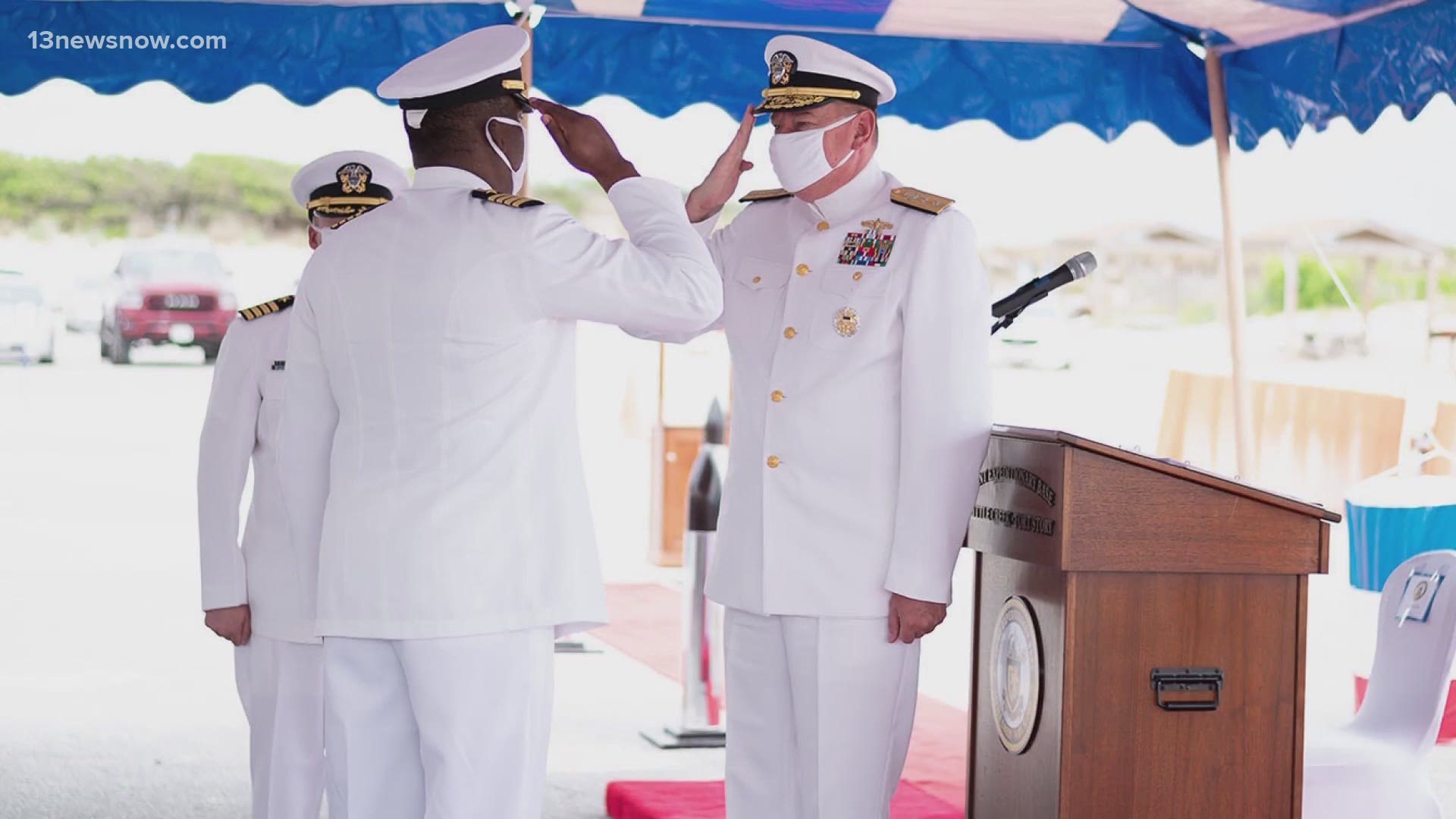 Captain Michael Witherspoon became the base's sixth skipper since Little Creek and Fort Story merged into one base in 2005.