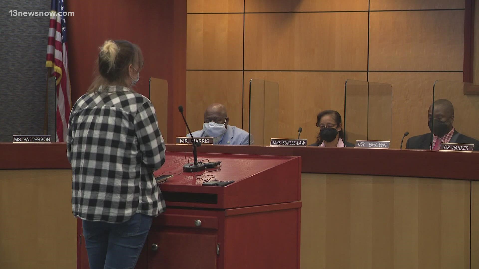 The Newport News school board voted to adopt the transgender policy during a meeting Thursday night.