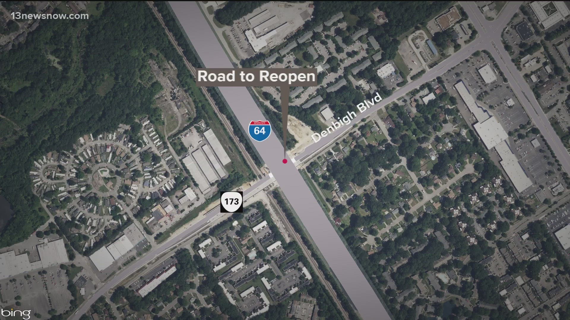 The long closure where Richneck Road intersected with Denbigh Boulevard is also said to reopen.