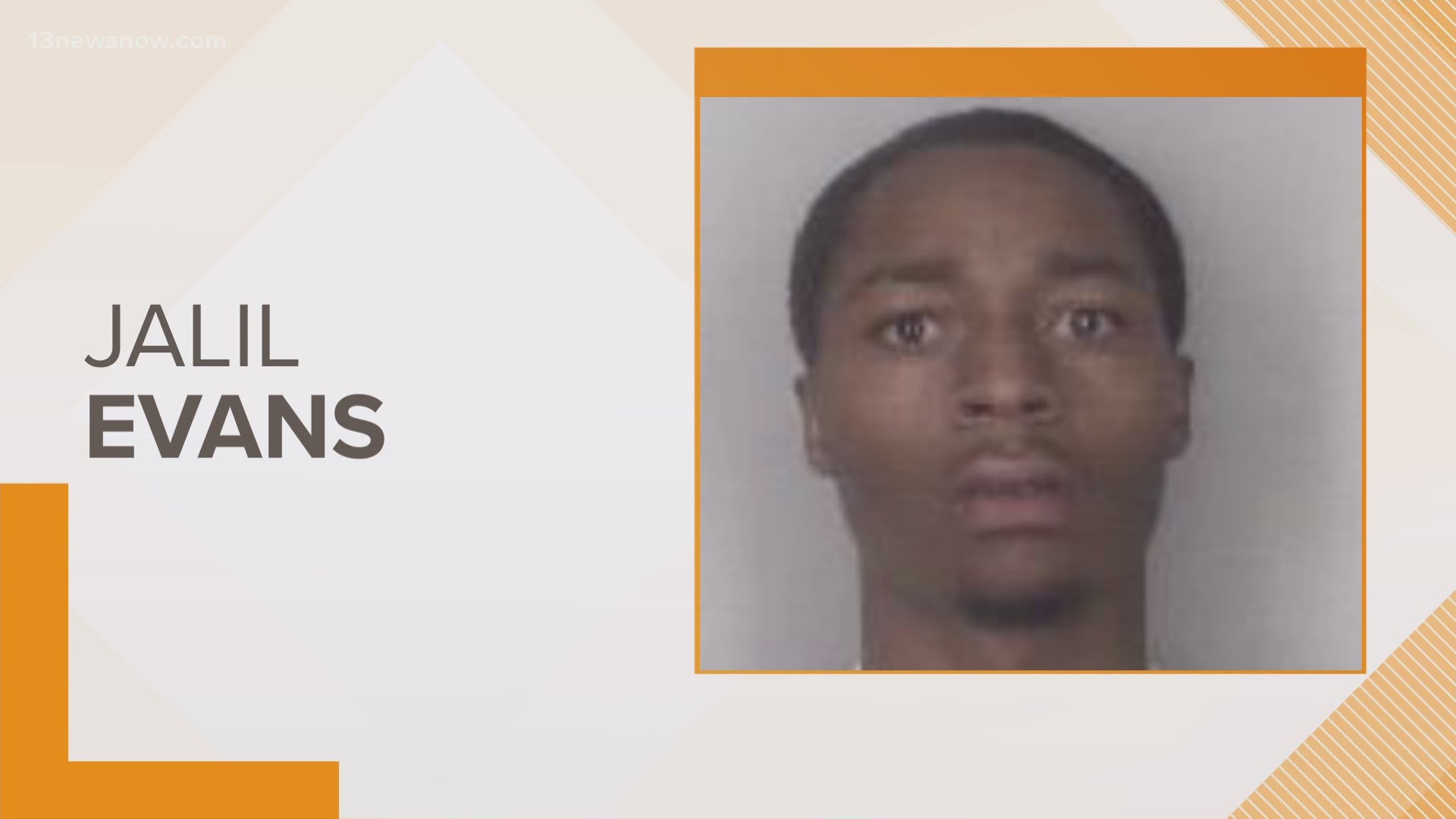 Portsmouth police are searching for 22-year-old Jalil L. Evans who is accused of shooting a woman in the back. He is considered armed and dangerous.