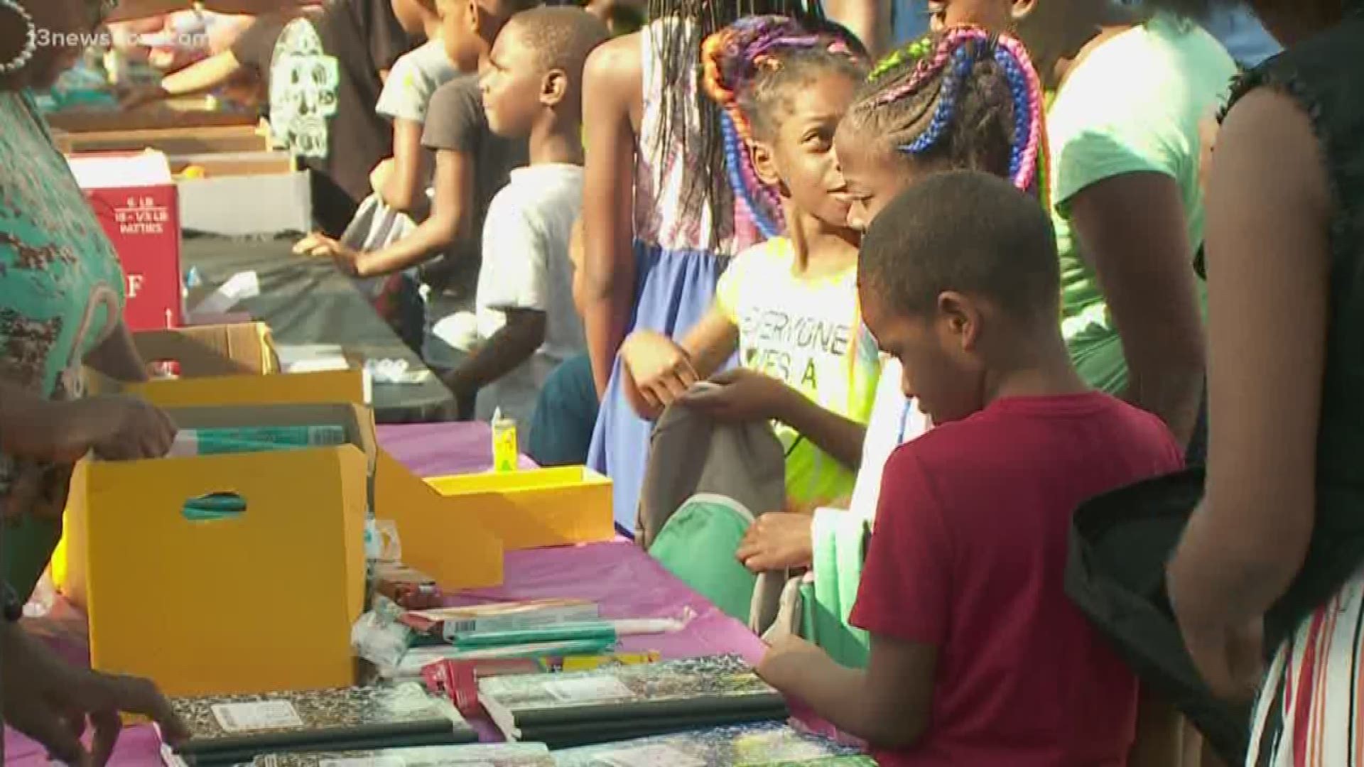 Local nonprofit hosts backpack, school supply giveaway in Chesapeake
