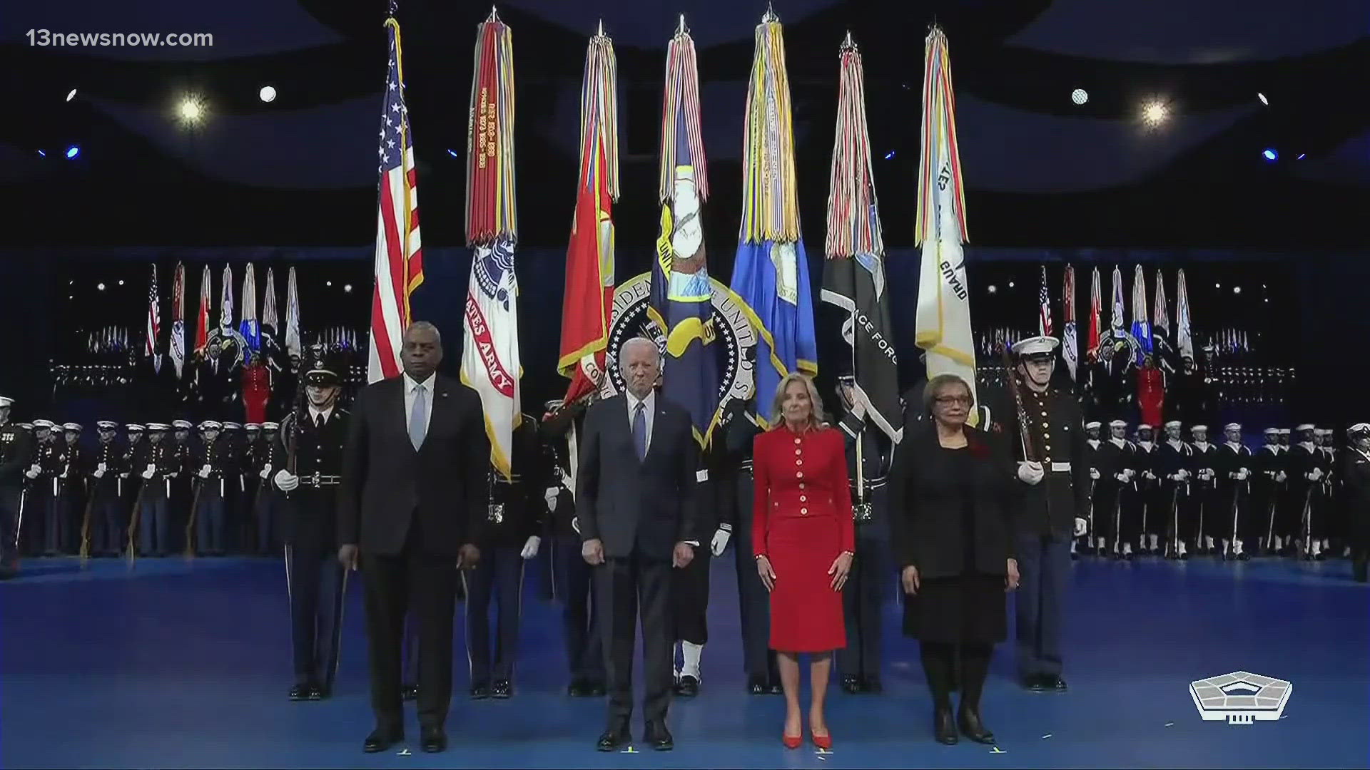 U.S. military bids farewell to nation's 46th Commander-in-Chief