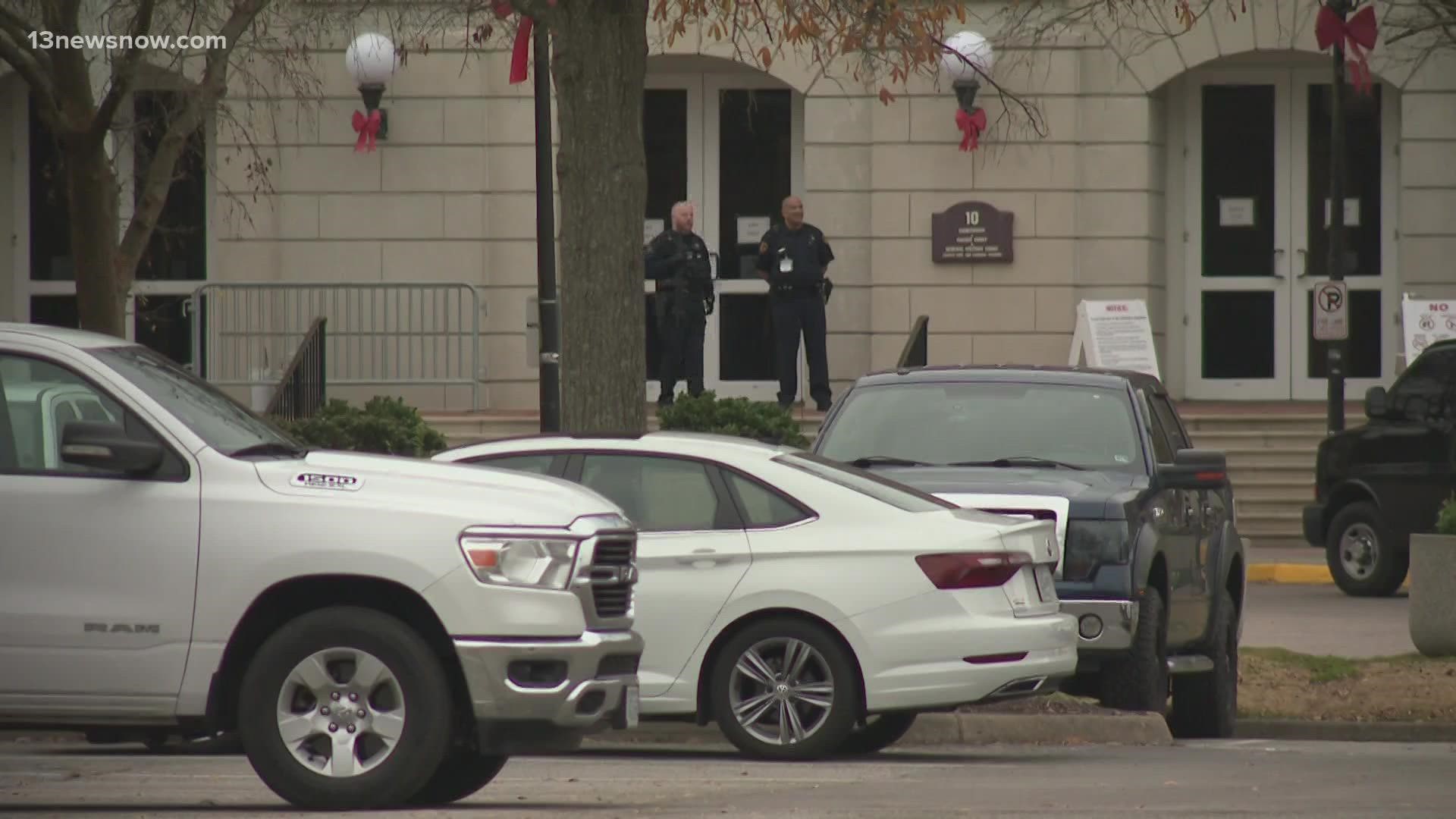 The Virginia Beach Courthouse was evacuated Tuesday morning after reports of a bomb threat, according to the Virginia Beach Sheriff's Office.