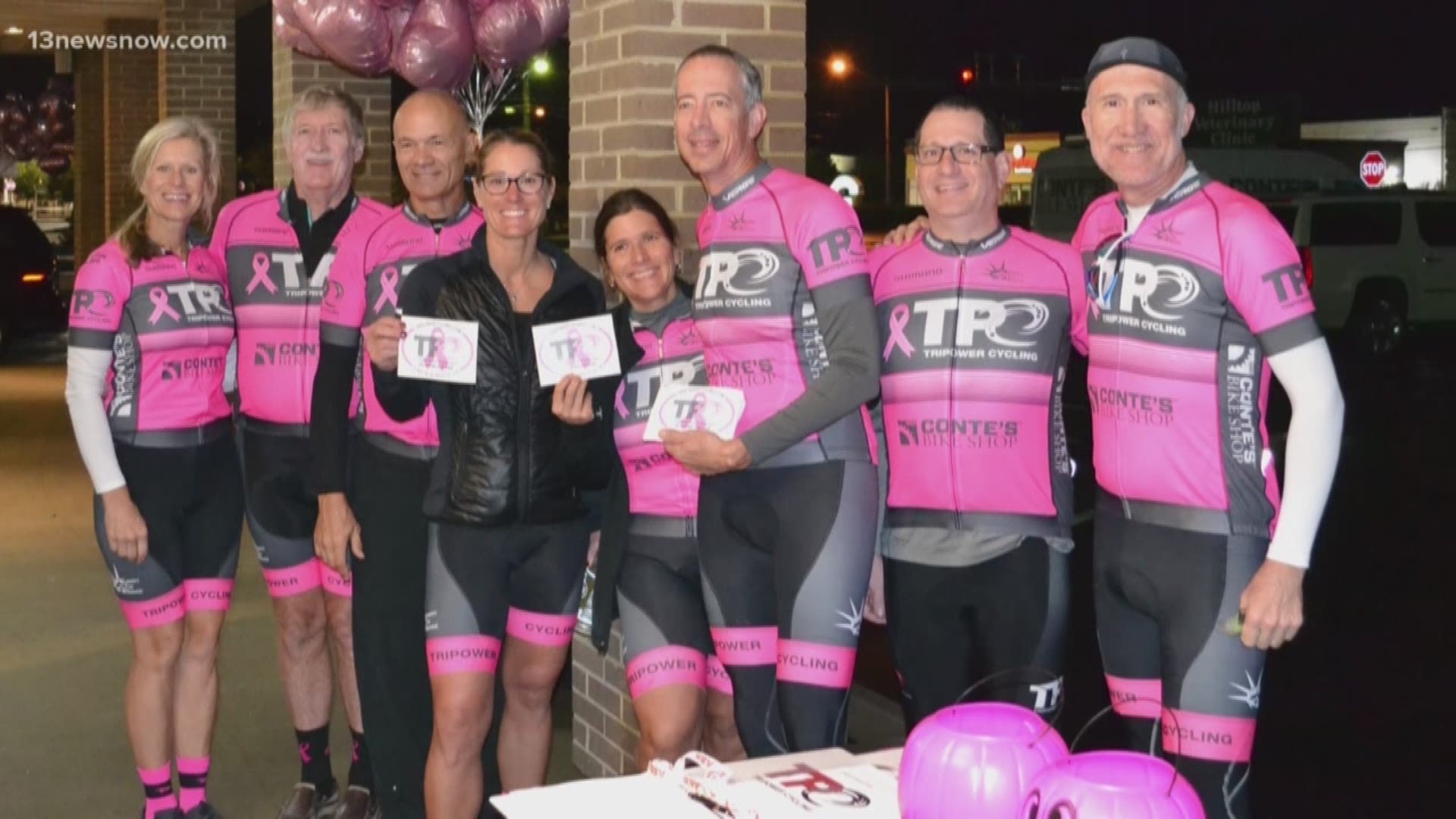 Tripower Cycling is riding for a cure and raising funds to support breast cancer research at Eastern Virginia Medical School. The goal is to raise $10,000!