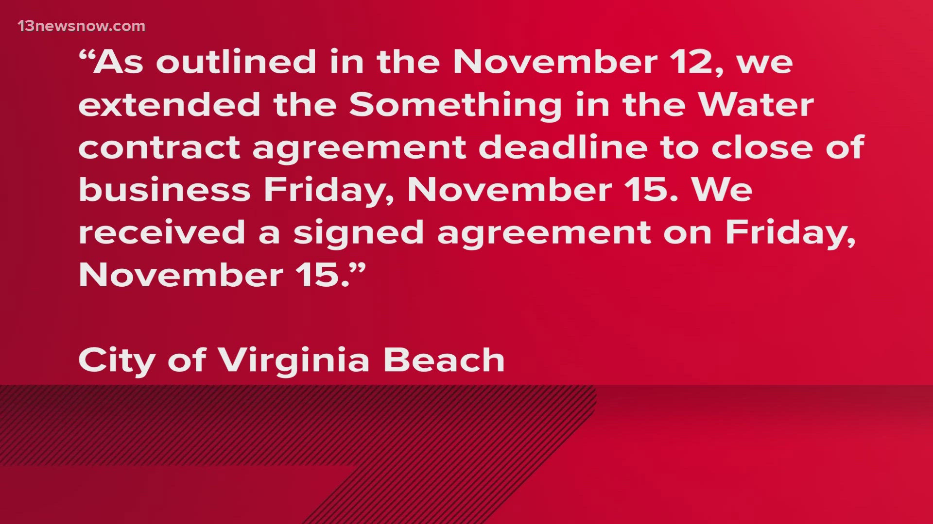 The timing came down to the wire, but the contract agreement for the music festival was met right before the deadline. Details are forthcoming.