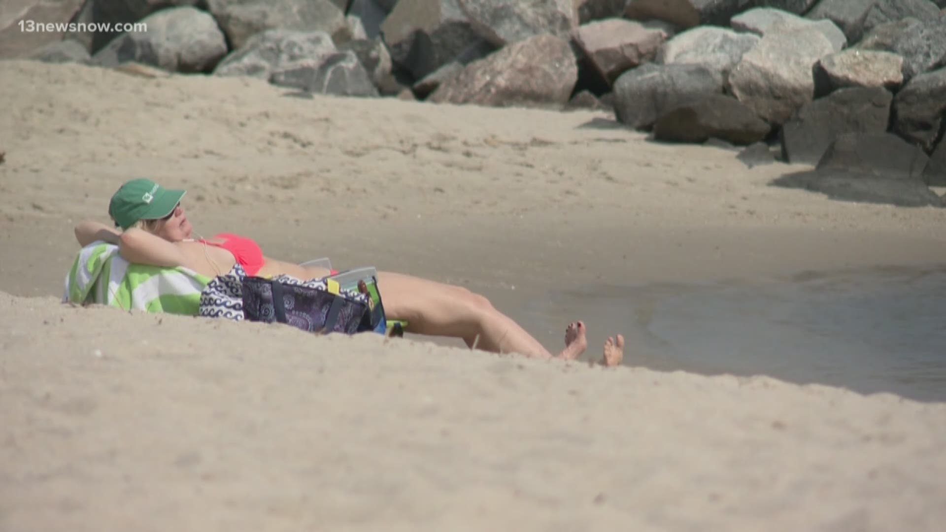 In Yorktown, hundreds of people hit the beach, despite COVID- 19 concerns. But is it safe?