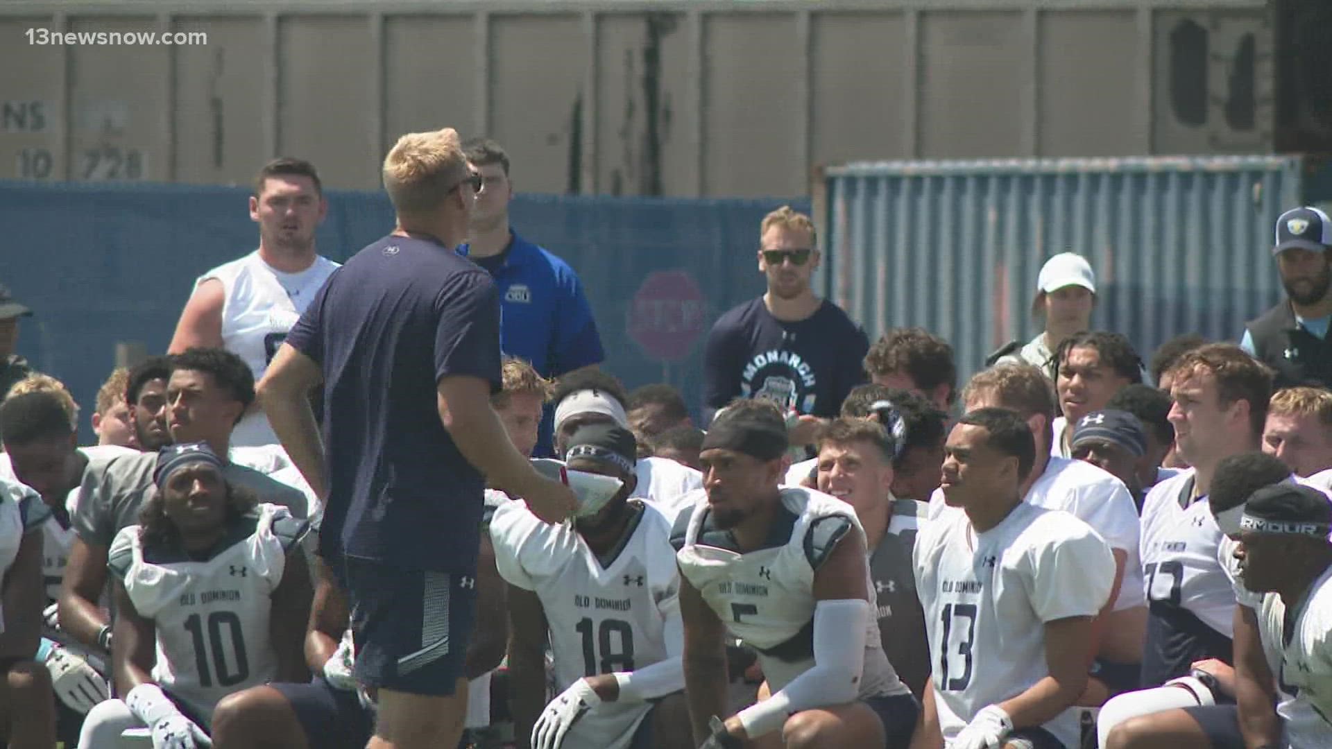 ODU hit the field for the first practice of the preseason on Thursday