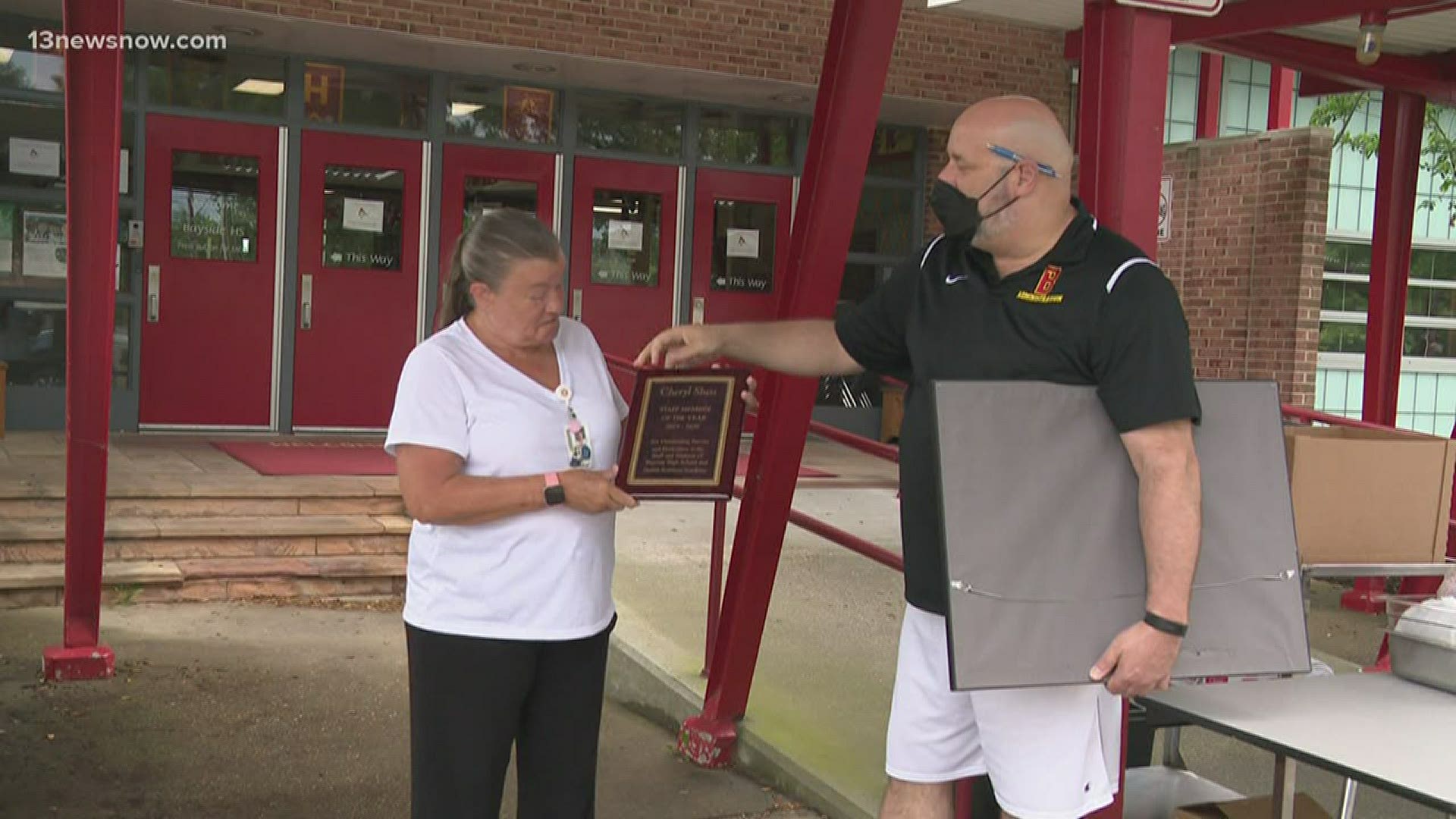 Bayside High School cafeteria worker honored with award 