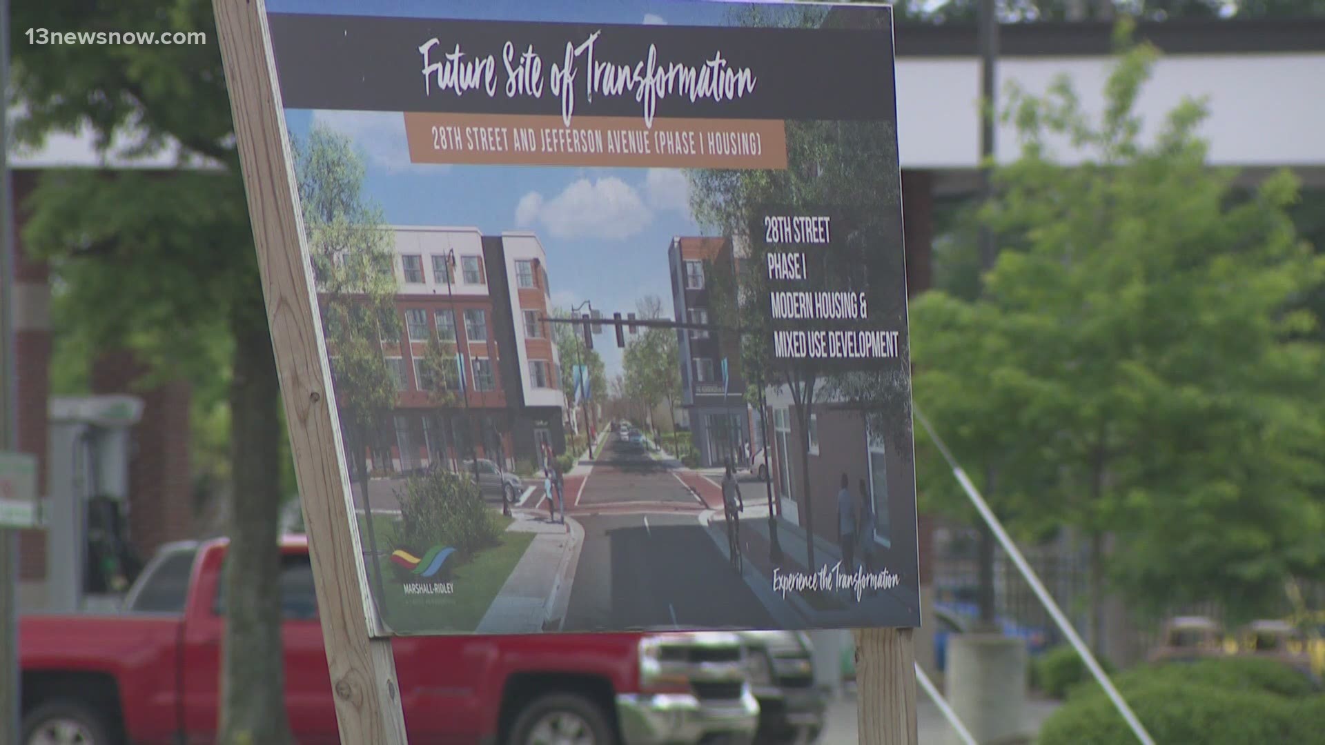 Workers broke ground Tuesday in the Newport News' southeast community.