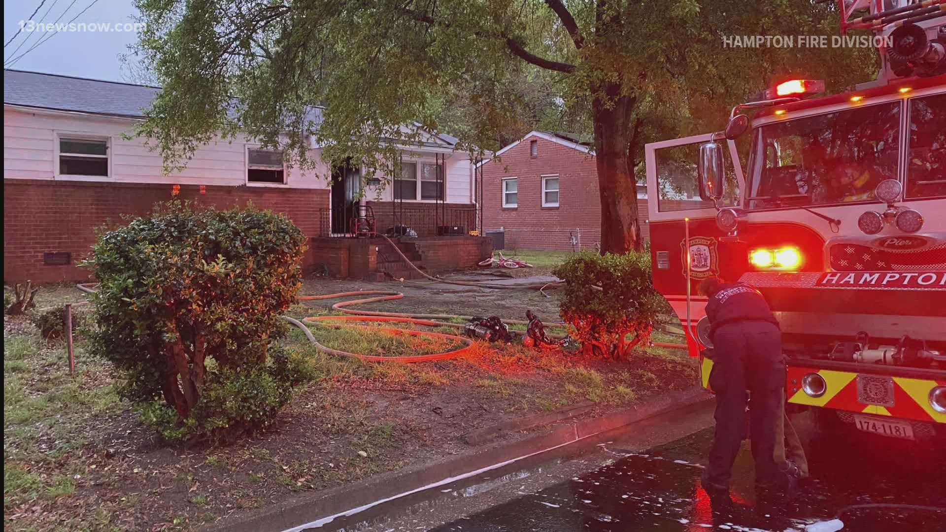 The fire happened on Cornelius Drive just before 7 p.m.