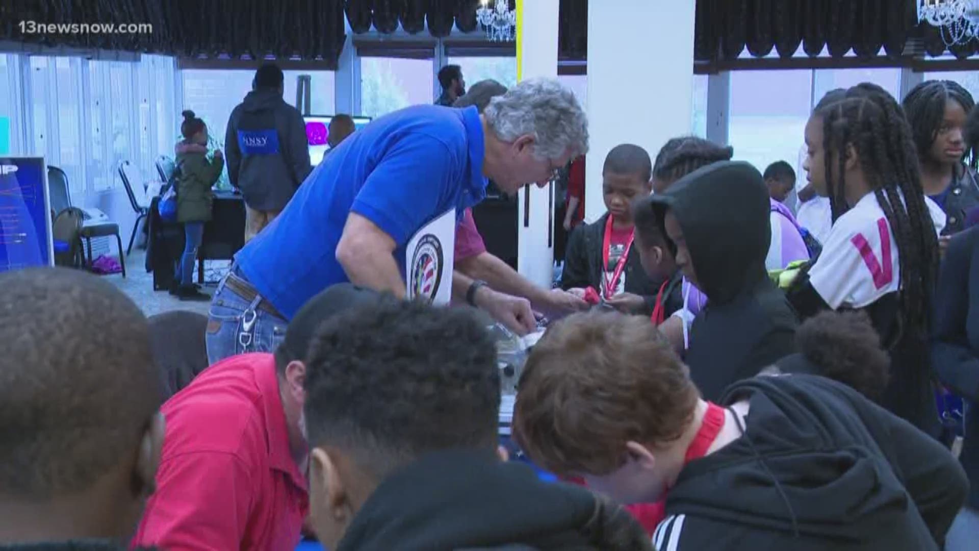 Norfolk Naval Shipyard hoped to inspire students with a STEM workshop. Hundreds of Portsmouth 5th and 6th graders attended the event.