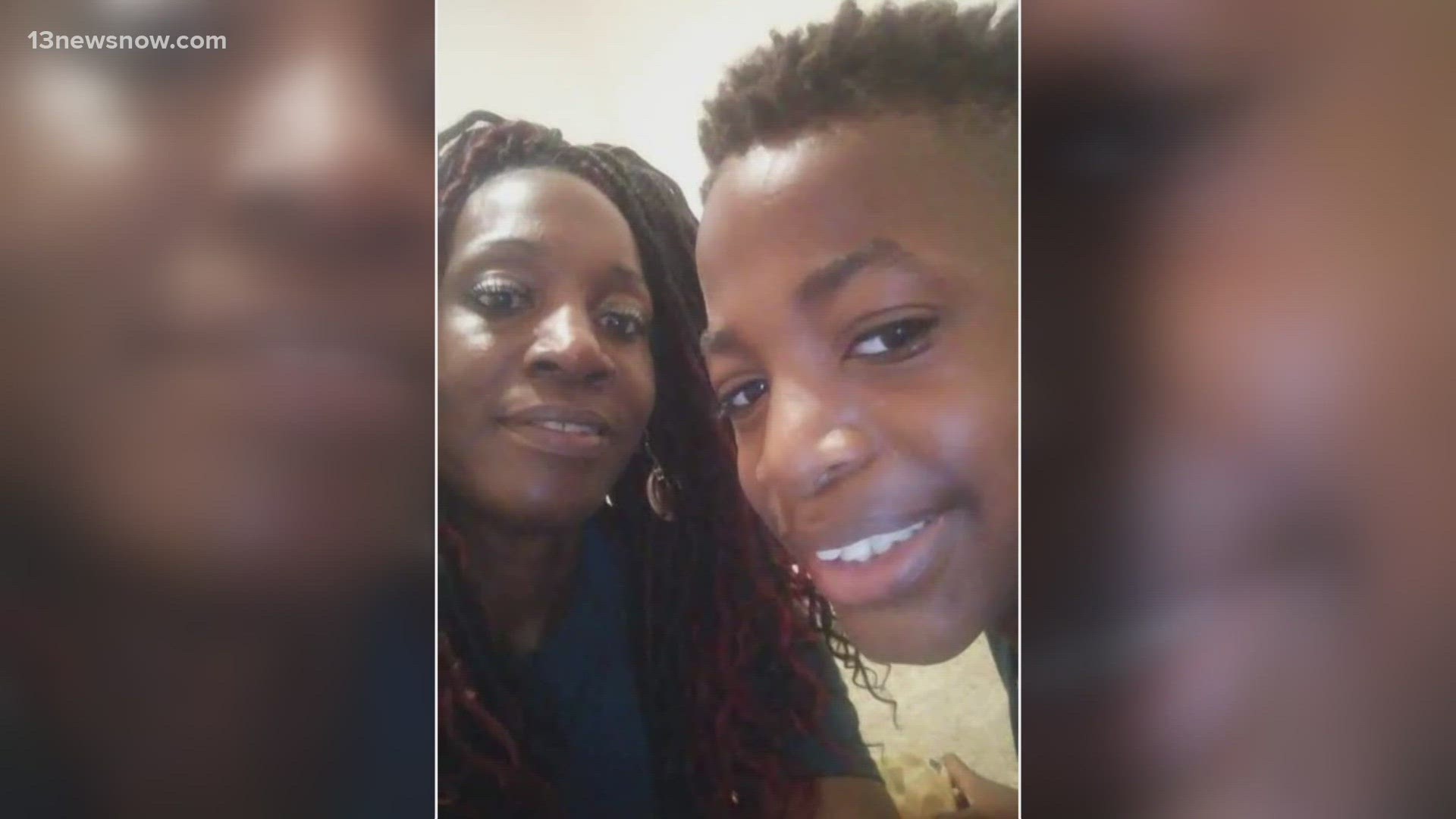 Her son, 12-year-old Zamari Wilson, drowned while on vacation in Virginia Beach last summer.