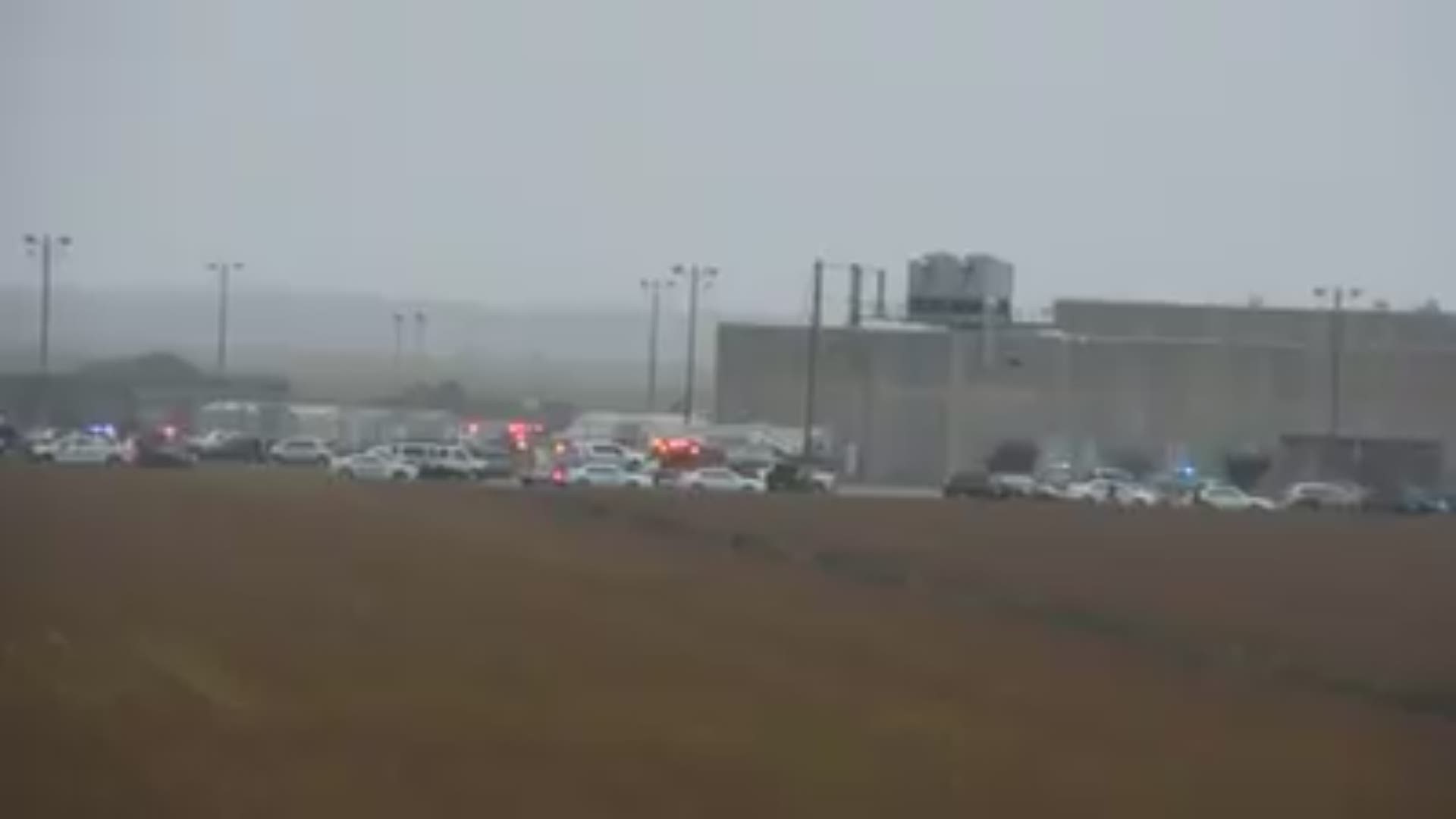 Raw footage of the scene where prisoners attempted to escape an N.C. prison, killing two people